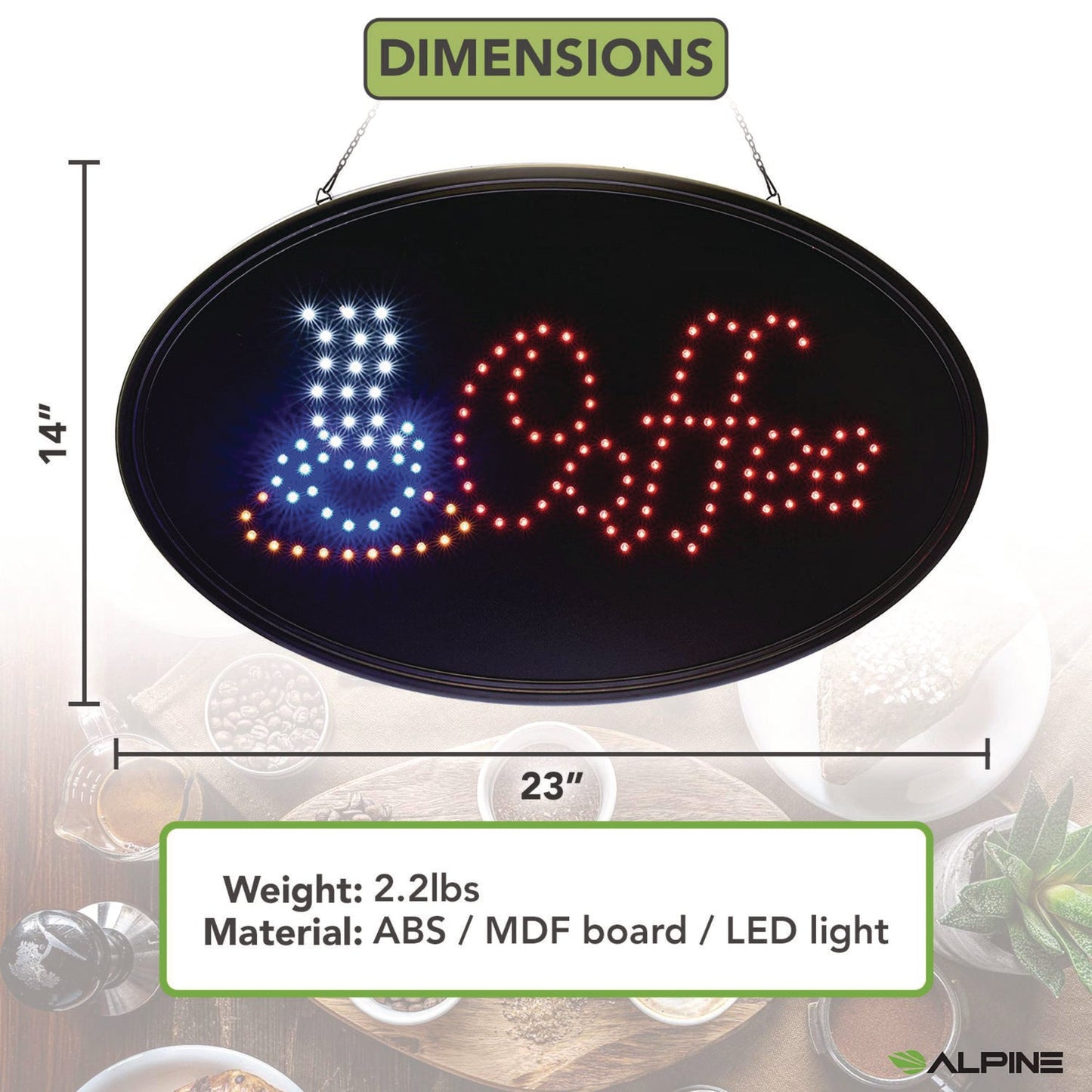 alpine-industries-led-oval-coffee-sign-23-x-14-black-frame-blue-red-graphics-alhalp49705_3