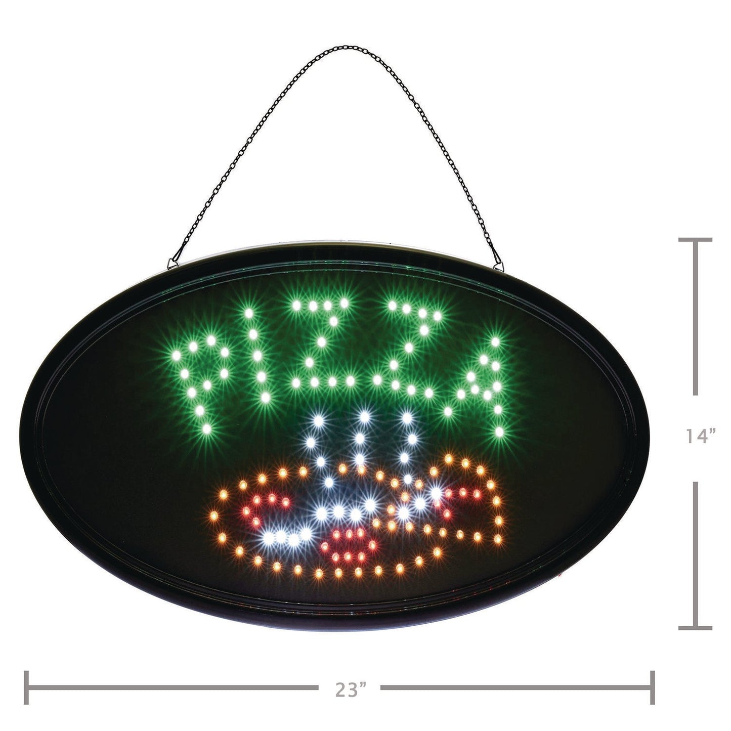 alpine-industries-led-oval-pizza-sign-23-x-14-black-frame-green-orange-red-white-graphics-alhalp49707_4