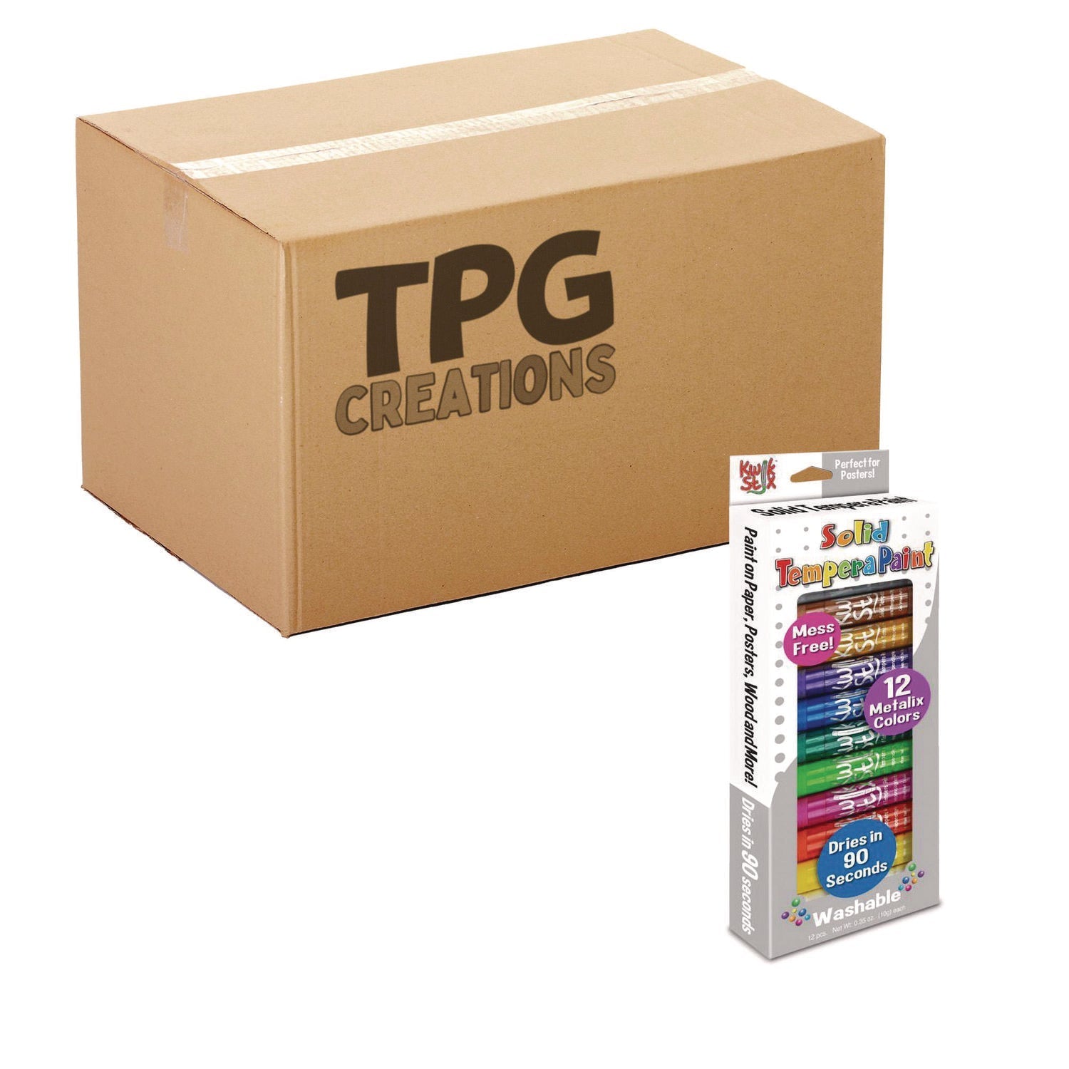 tpg-creations-kwik-stix-tempera-paint-set-12-assorted-metallic-colors-12-set-12-sets-carton-tpg61412_1