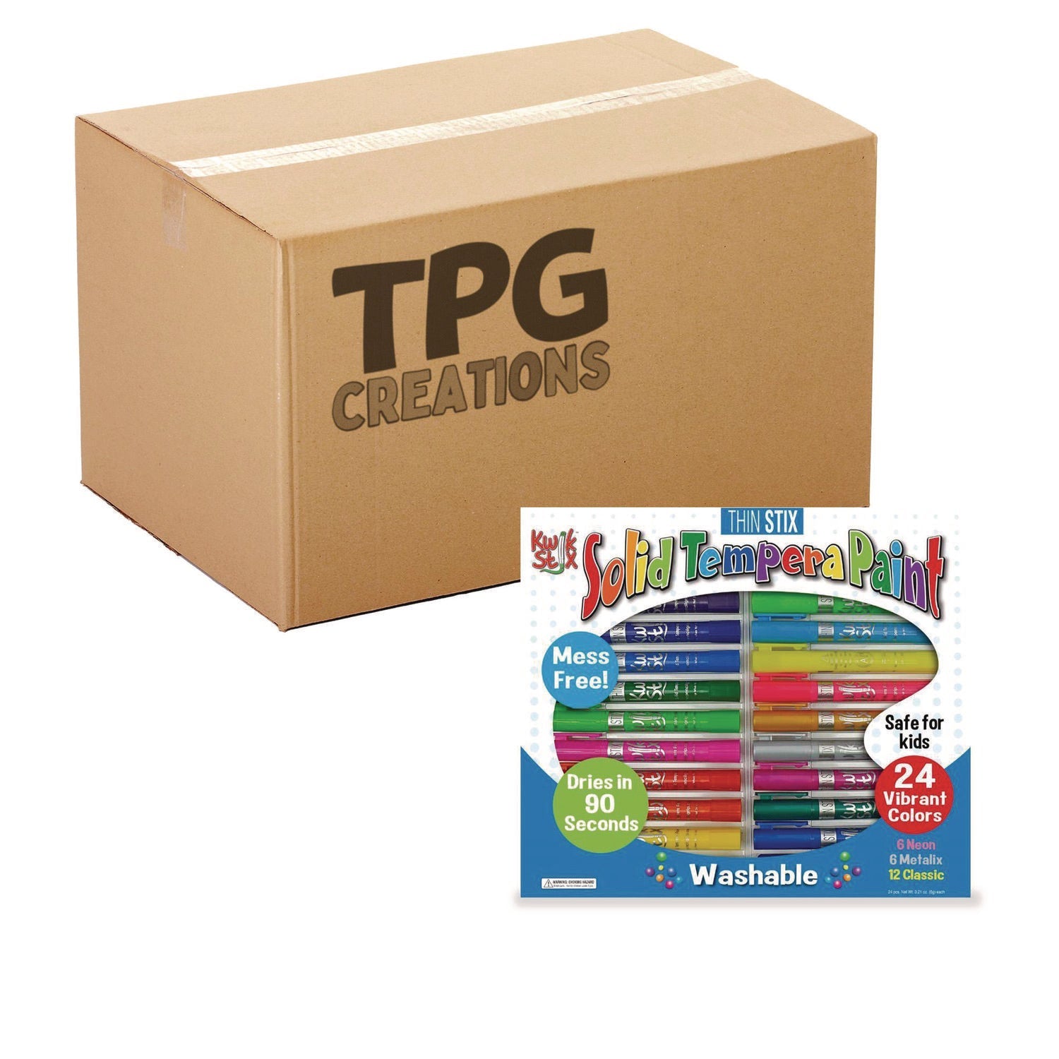 tpg-creations-thin-stix-tempera-paint-set-12-assorted-metallic-colors-24-set-6-sets-carton-tpg62006_1