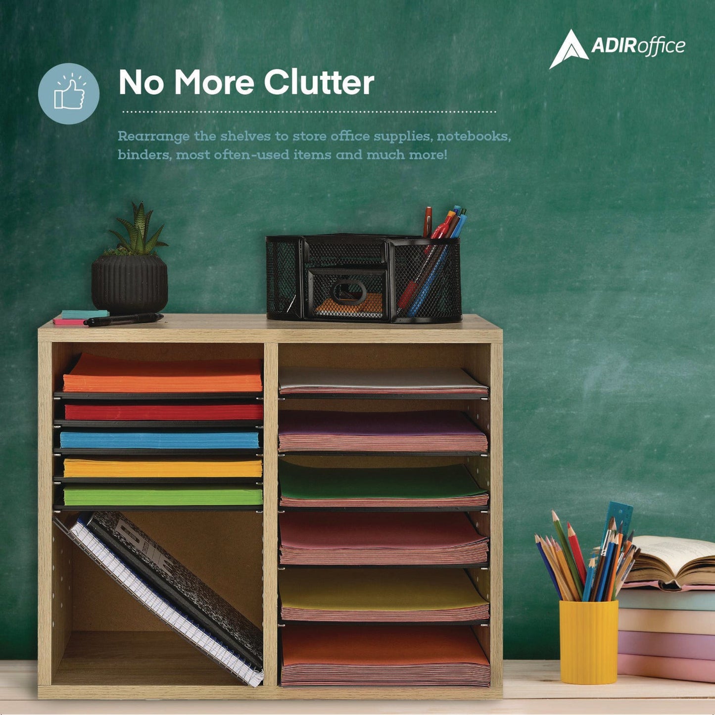 adiroffice-wood-adjustable-12-compartment-literature-organizer-12-sections-letter-size-20-x-11-8-x-16-3-medium-oak-alhi50012meo_4