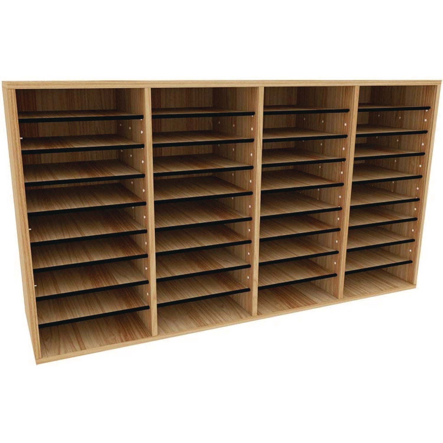 adiroffice-wood-adjustable-36-compartment-literature-organizer-36-sections-letter-size-39-3-x-11-8-x-23-9-medium-oak-alhi50036meo_1