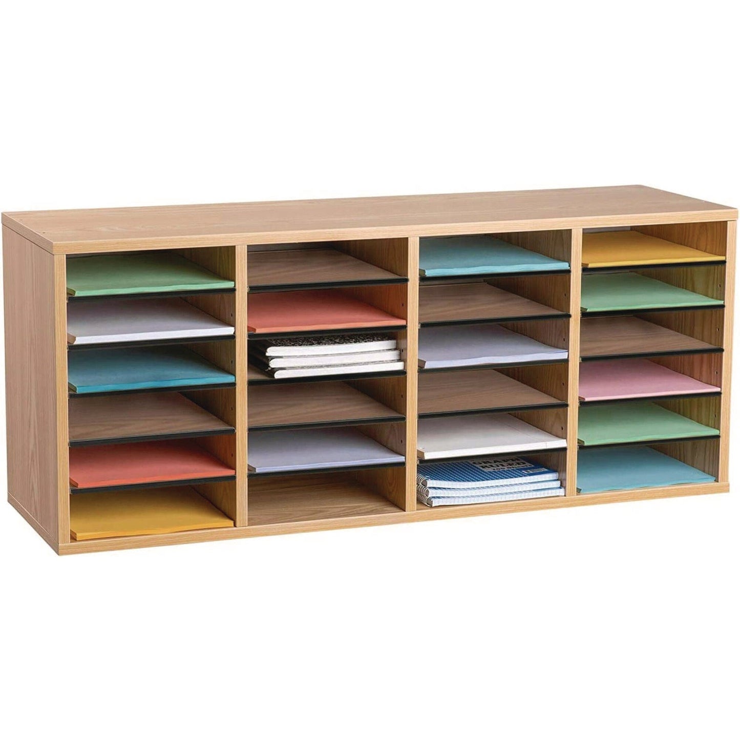 adiroffice-wood-adjustable-24-compartment-literature-organizer-24-sections-letter-size-39-3-x-11-8-x-16-3-medium-oak-alhi50024meo_2
