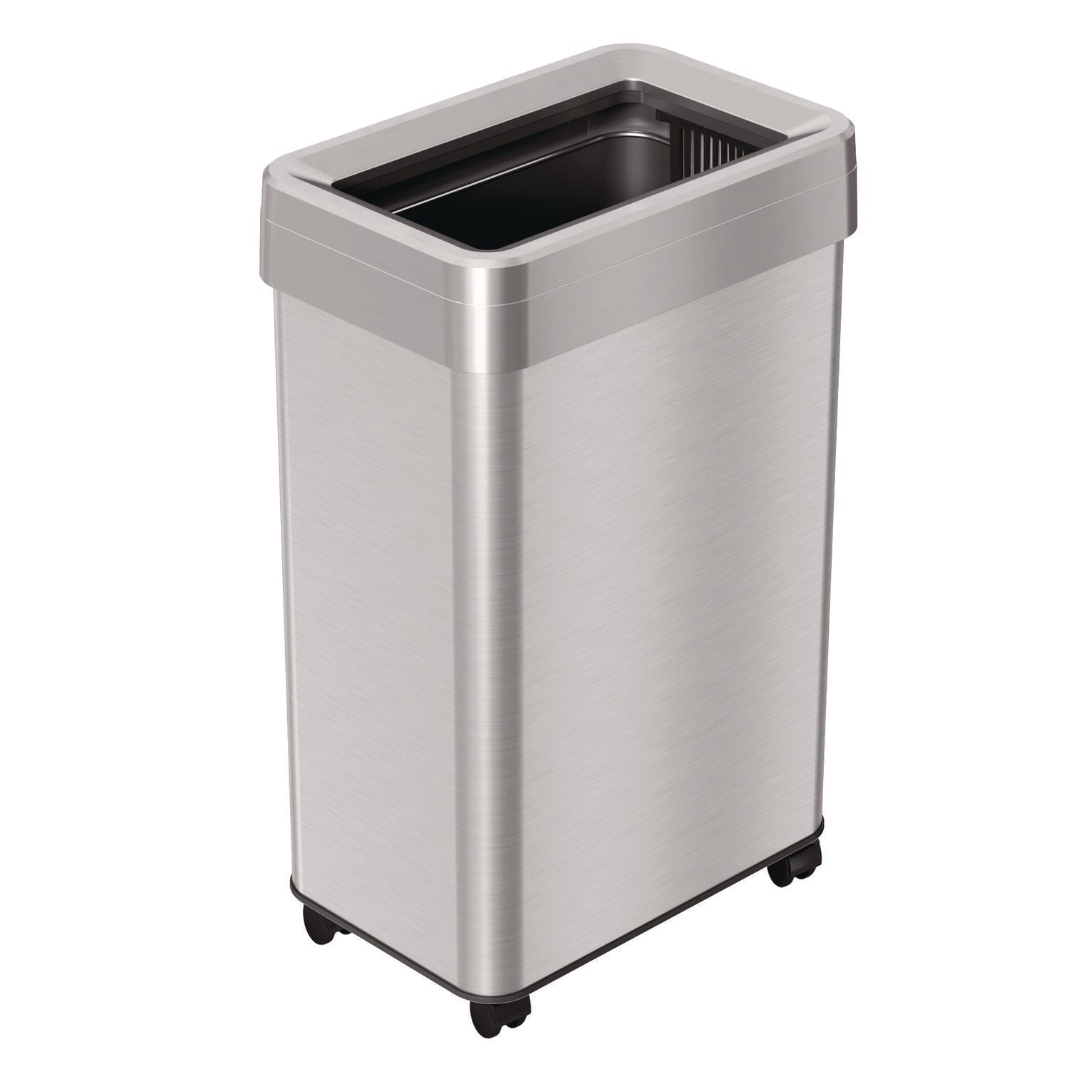 hls-commercial-r-open-top-trash-can-with-wheels-rectangular-16-gal-plastic-stainless-steel-silver-hlmhls16uotm_1