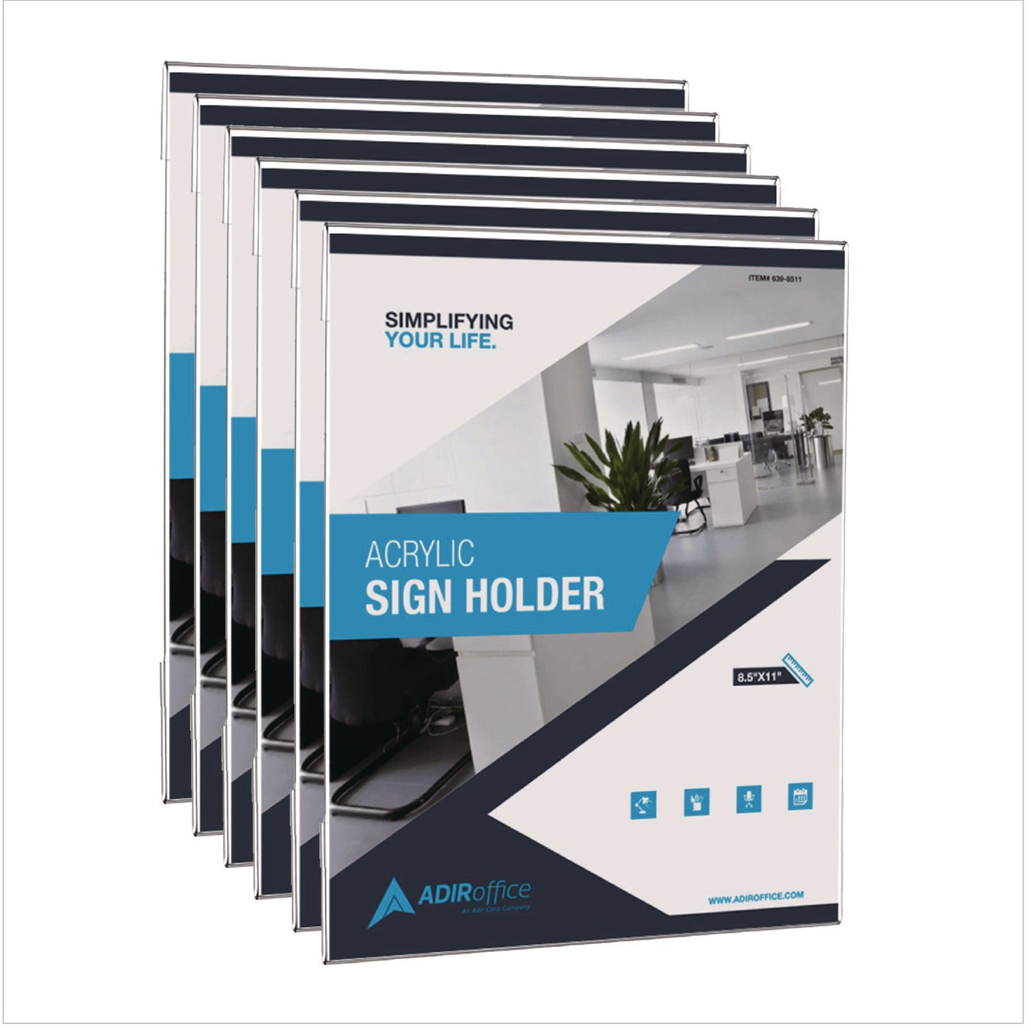 adiroffice-wall-mount-side-loading-acrylic-sign-holders-8-x-11-clear-frame-6-pack-alhi63985116wm_1