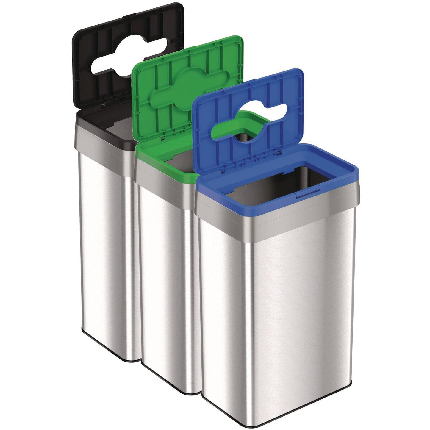 hls-commercial-r-open-top-trash-can-recycle-bin-compost-bin-w-color-coded-lids-set-21-gal-plastic-stainless-steel-silver-black-blue-green-hlmhls21uottrio_3