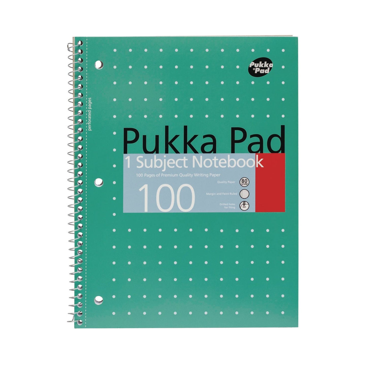 pukka-pad-letter-size-1-subject-notebook-medium-college-rule-metallic-green-cover-with-white-dots-50-10-5-x-8-sheets-3-pack-puk8795met_2