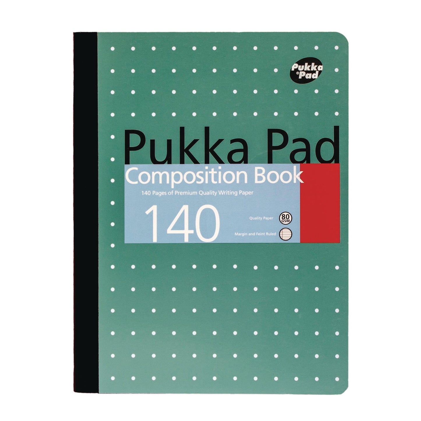 pukka-pad-composition-book-medium-college-rule-metallic-green-with-white-dots-cover-70-9-75-x-7-5-sheets-4-pack-puk8796met_2