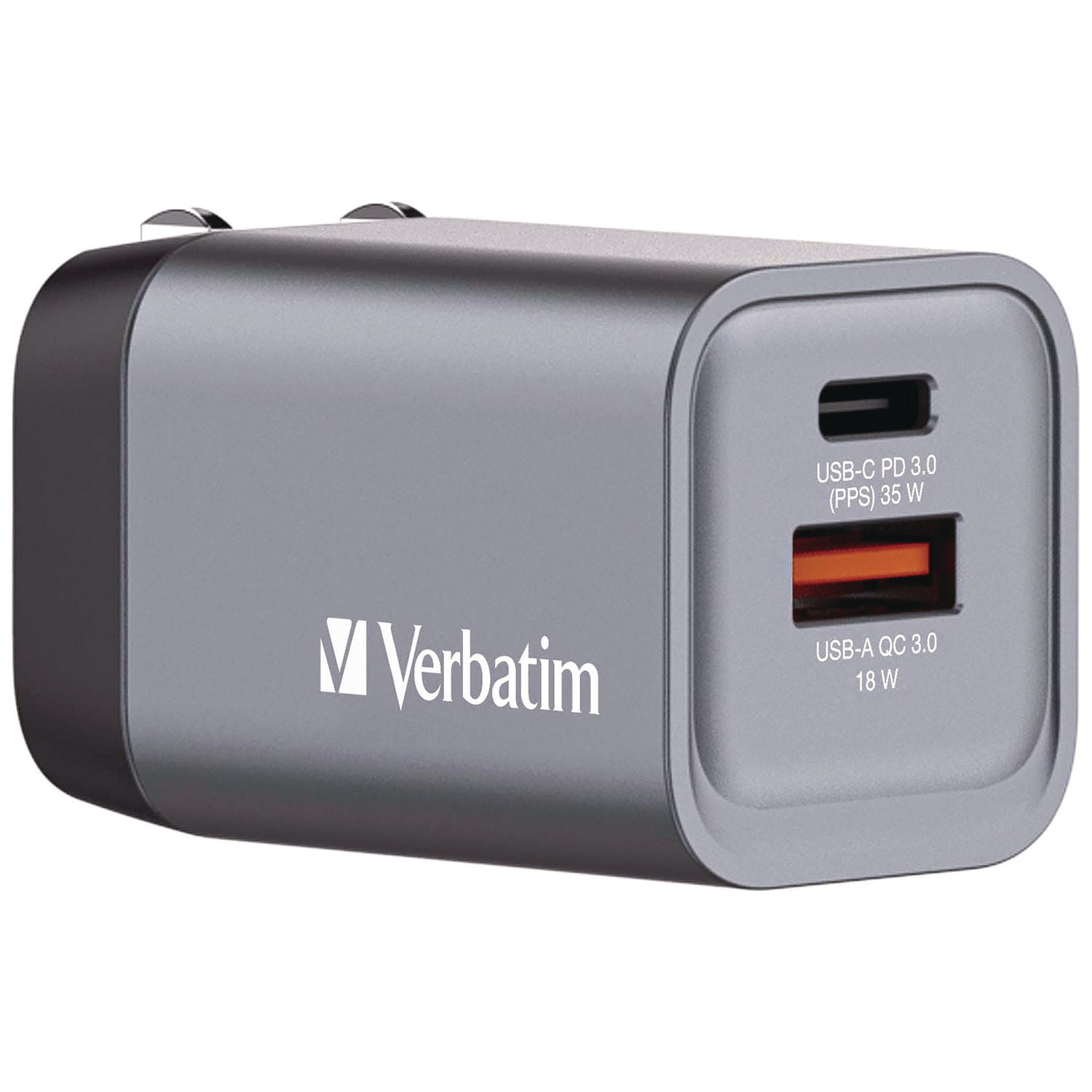 verbatim-35-w-2-port-gan-wall-charger-black-gray-ver32200_1