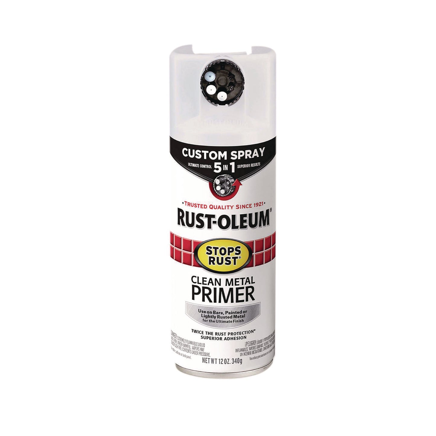 Rust-Oleum® Stops Rust 5-in-1 Spray Paint, Clean Metal, 12 oz Aerosol Can, 6/Carton (RST384758)