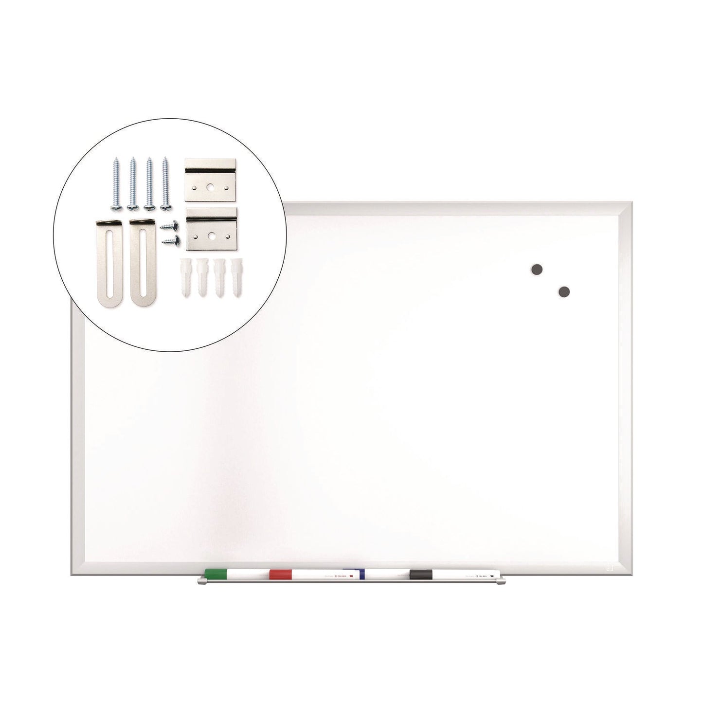 tru-red-magnetic-steel-dry-erase-board-24-x-36-white-surface-gray-natural-aluminum-frame-tudtr61169_5
