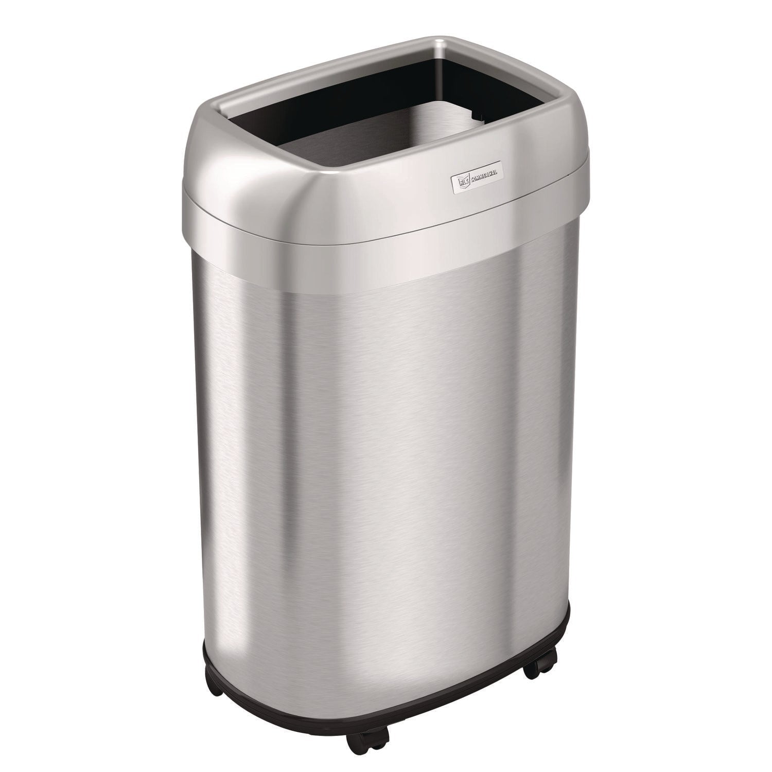 hls-commercial-r-open-top-trash-can-with-wheels-oval-13-gal-plastic-stainless-steel-silver-hlmhls13stvm_1