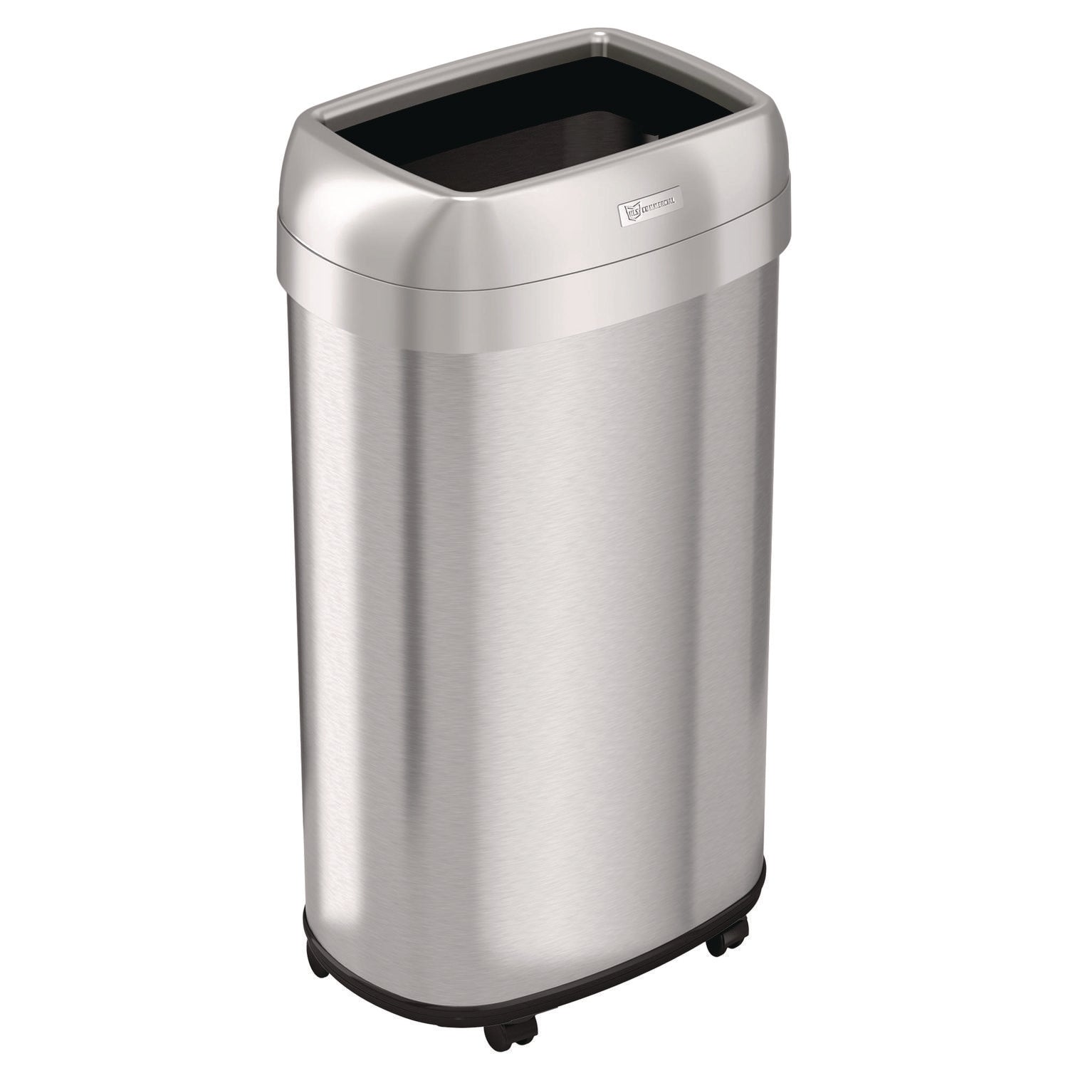 hls-commercial-r-open-top-trash-can-with-wheels-oval-16-gal-plastic-stainless-steel-silver-hlmhls16stvm_1