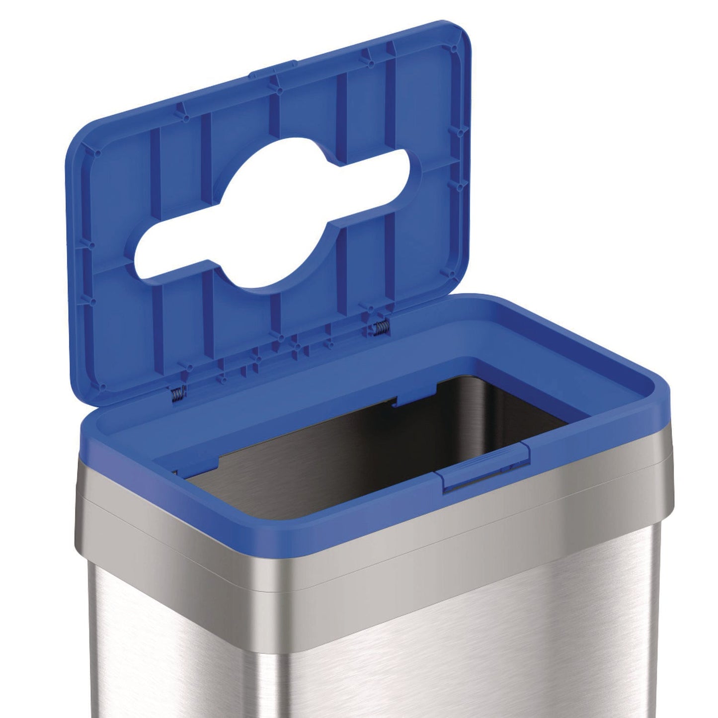 hls-commercial-r-open-top-recycling-bin-with-wheels-and-color-coded-lid-21-gal-plastic-stainless-steel-silver-blue-hlmhls21uotmrec_4