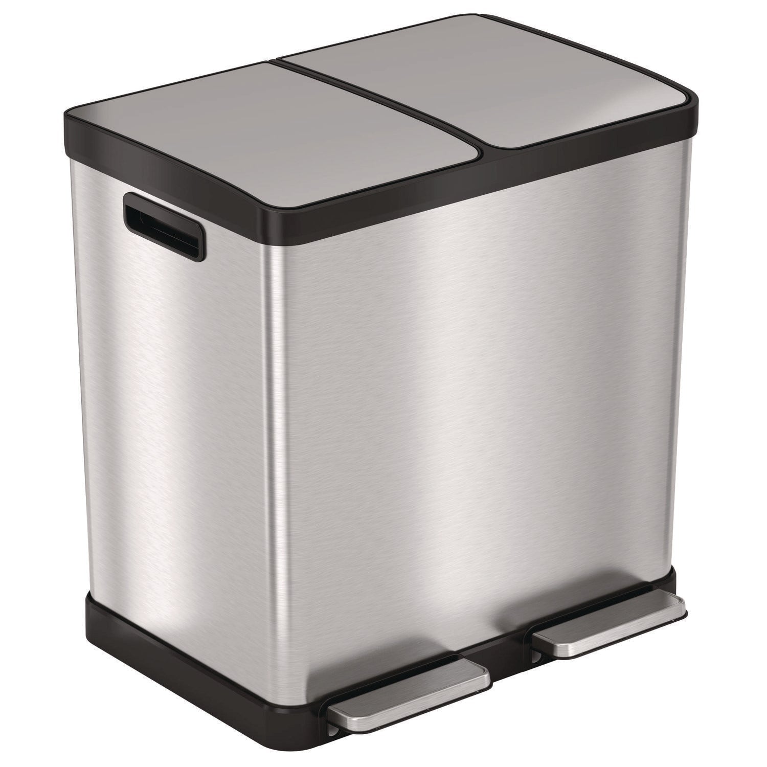 hls-commercial-r-step-pedal-trash-can-and-recycle-bin-16-gal-plastic-stainless-steel-silver-hlmhlss16r_1