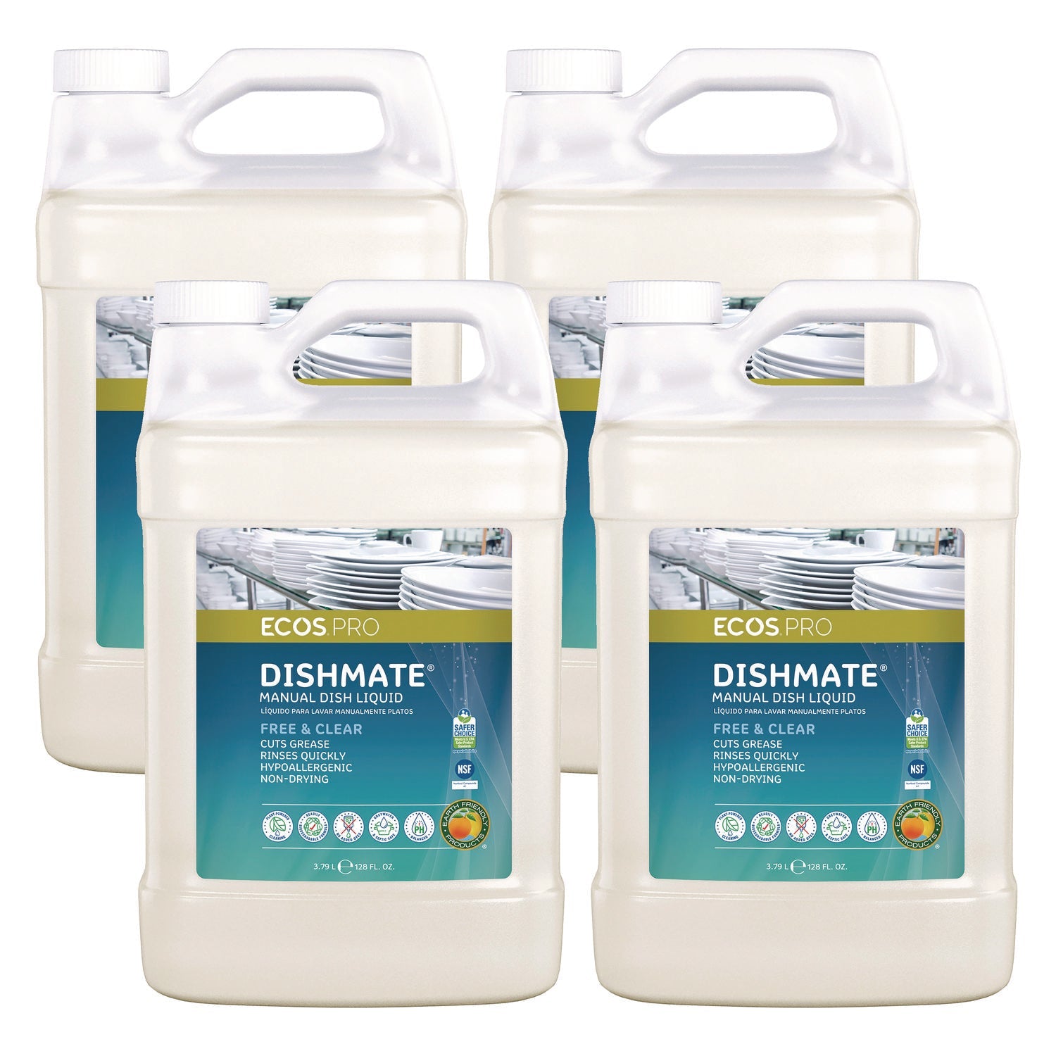 ecos-r-pro-dishmate-manual-dish-liquid-free-and-clear-1-gal-jug-4-carton-eoppl972104ct_1