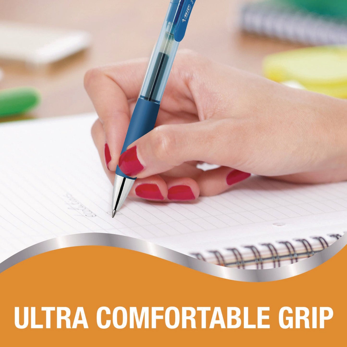 bic-r-gel-ocity-pro-quick-dry-gel-pen-retractable-medium-0-7-mm-blue-ink-blue-clear-barrel-12-pack-bicrpgl11blu_6