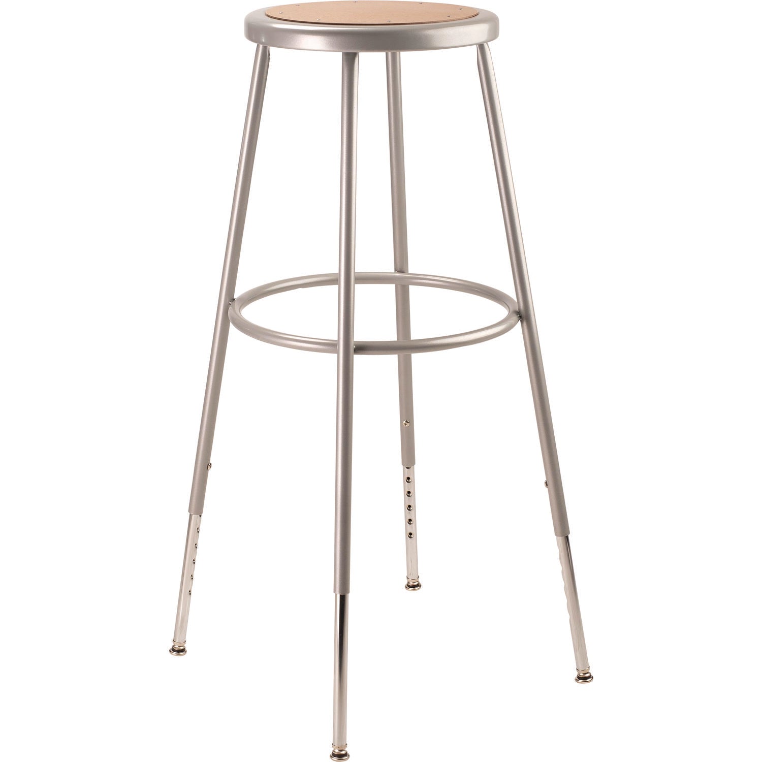 nps-r-6204-series-height-adjustable-heavy-duty-steel-stool-backless-supports-500-lb-31-to-39-seat-height-brown-seat-gray-base-nps6230h_1