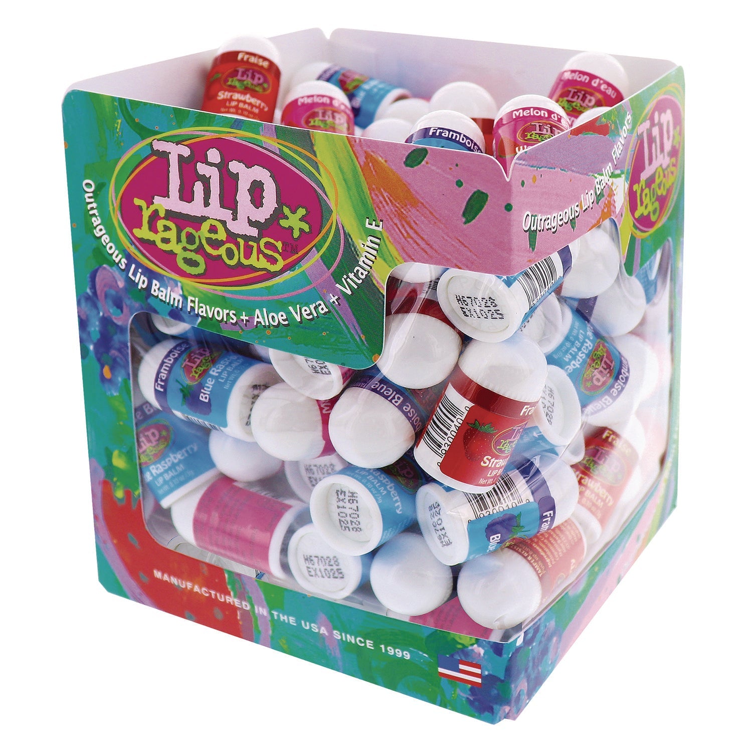 lip-rageous-lip-balm-with-aloe-vera-and-vitamin-e-assorted-0-1-oz-tube-100-box-lia940fb_1