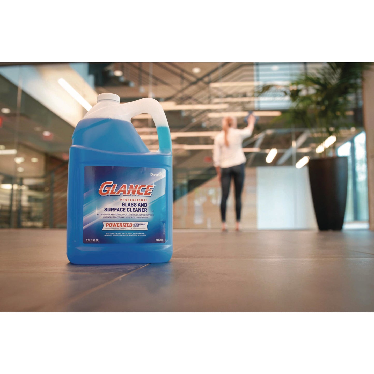 Diversey™ Glance Powerized Glass and Surface Cleaner, 1 gal Bottle (DVOCBD540311EA)