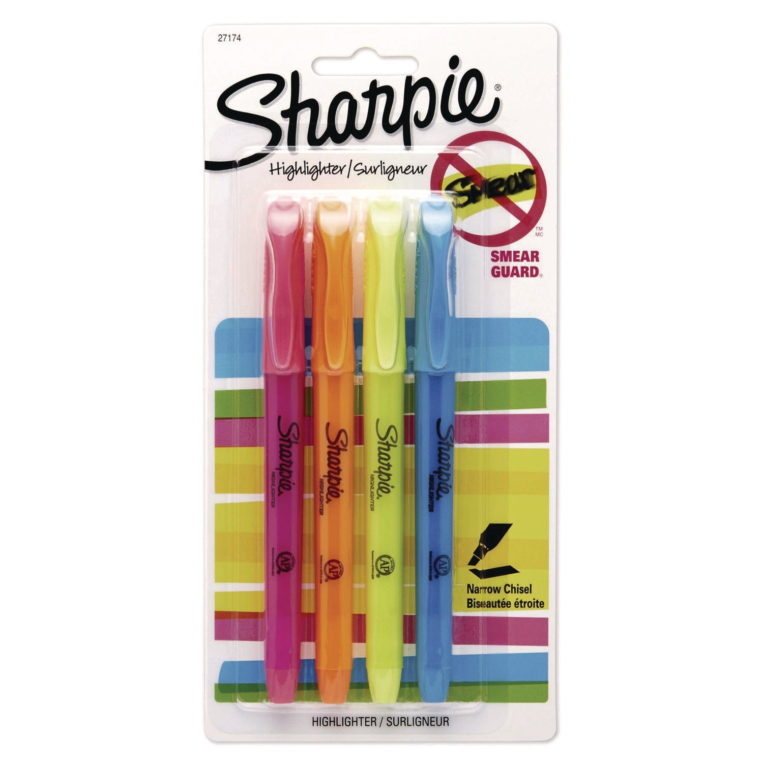 sharpie-r-pocket-style-highlighters-assorted-ink-colors-chisel-tip-assorted-barrel-colors-4-set-san27174pp_1
