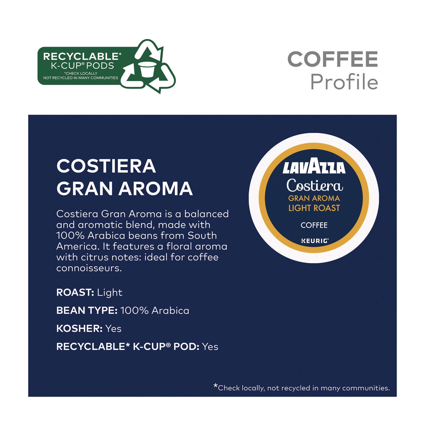 Lavazza Gran Aroma Coffee K-Cups, 22/Box (LAV6002)