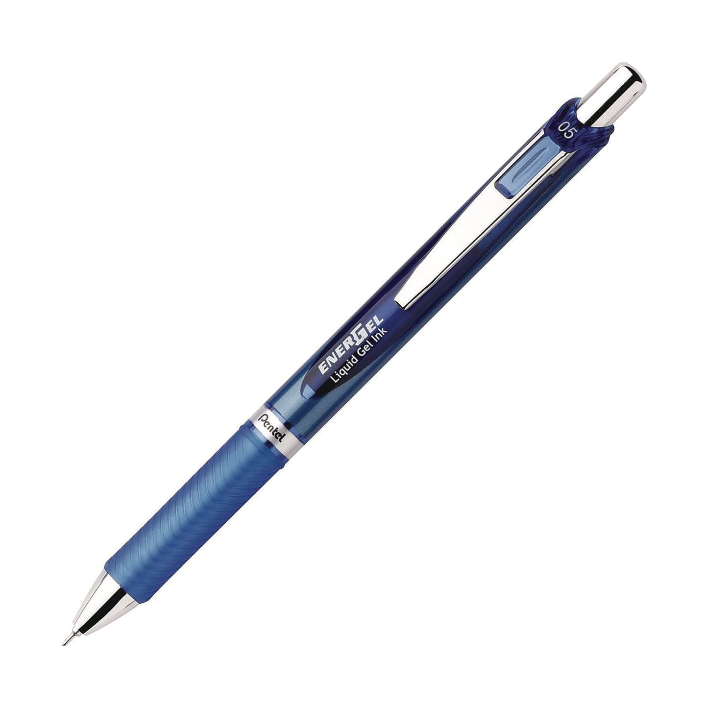 pentel-r-energel-rtx-deluxe-gel-pen-retractable-fine-0-5-mm-blue-ink-blue-silver-barrel-3-pack-penbln75bp3c_4
