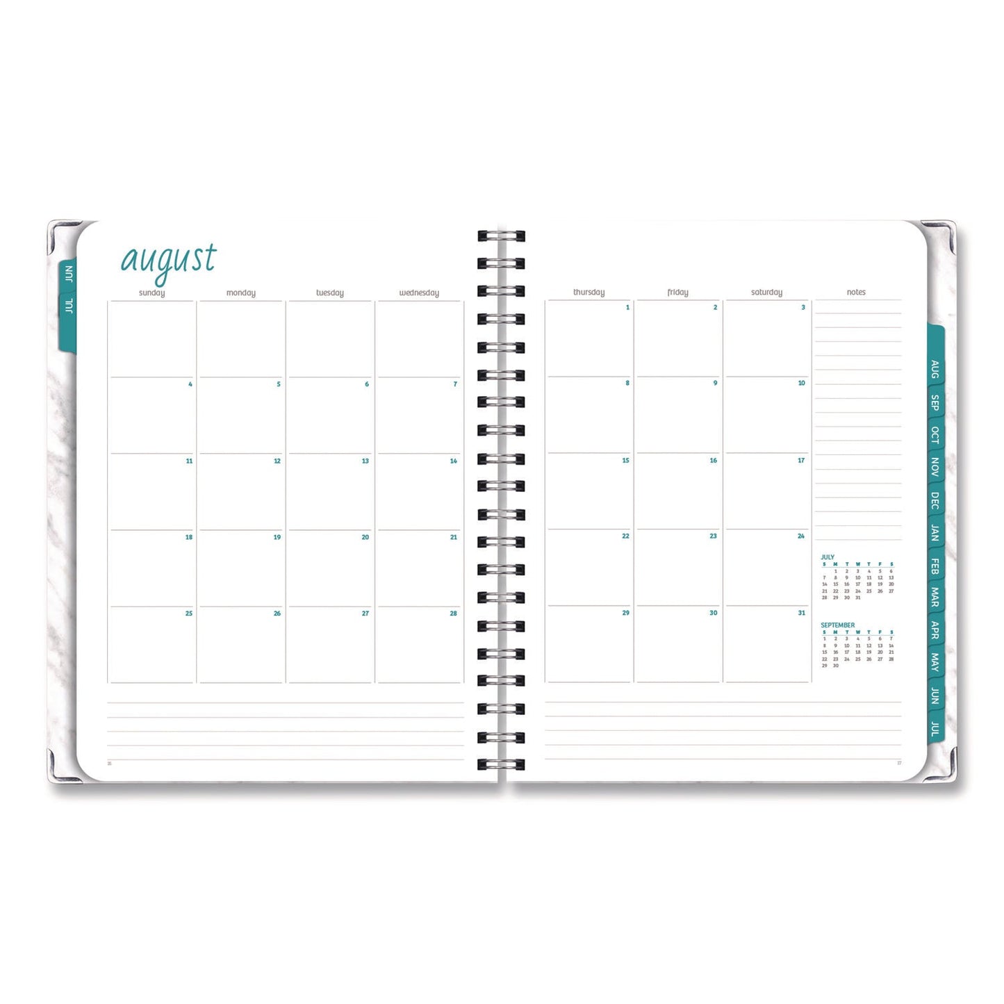 global-printed-products-marble-academic-year-weekly-monthly-planner-11-x-8-5-white-marble-cover-14-month-june-2024-to-july-2025-gpuay24851106s_4