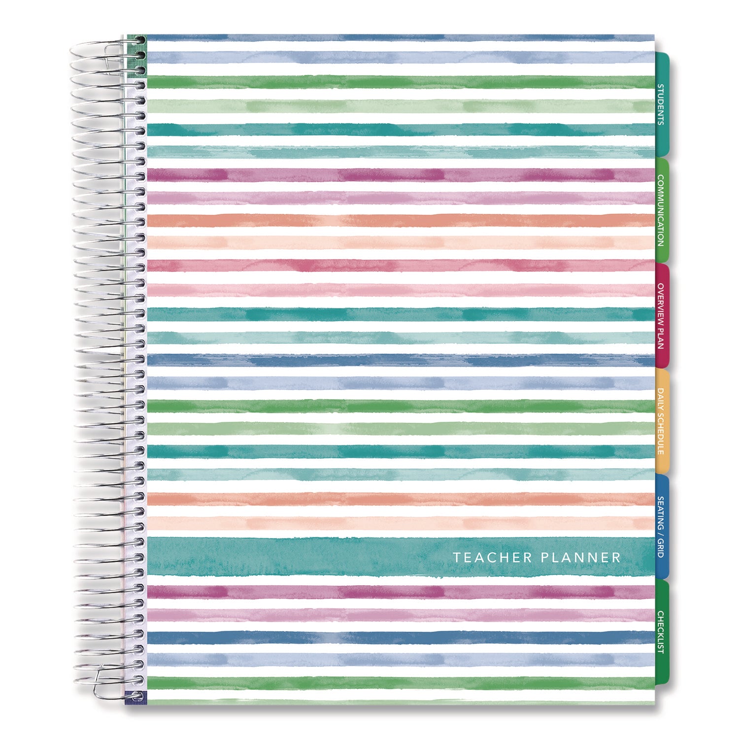 global-printed-products-deluxe-teachers-academic-planner-weekly-monthly-seven-class-period-per-two-page-spread-11-x-8-5-multicolor-rainbow-cover-gpudtp0001u22s_1