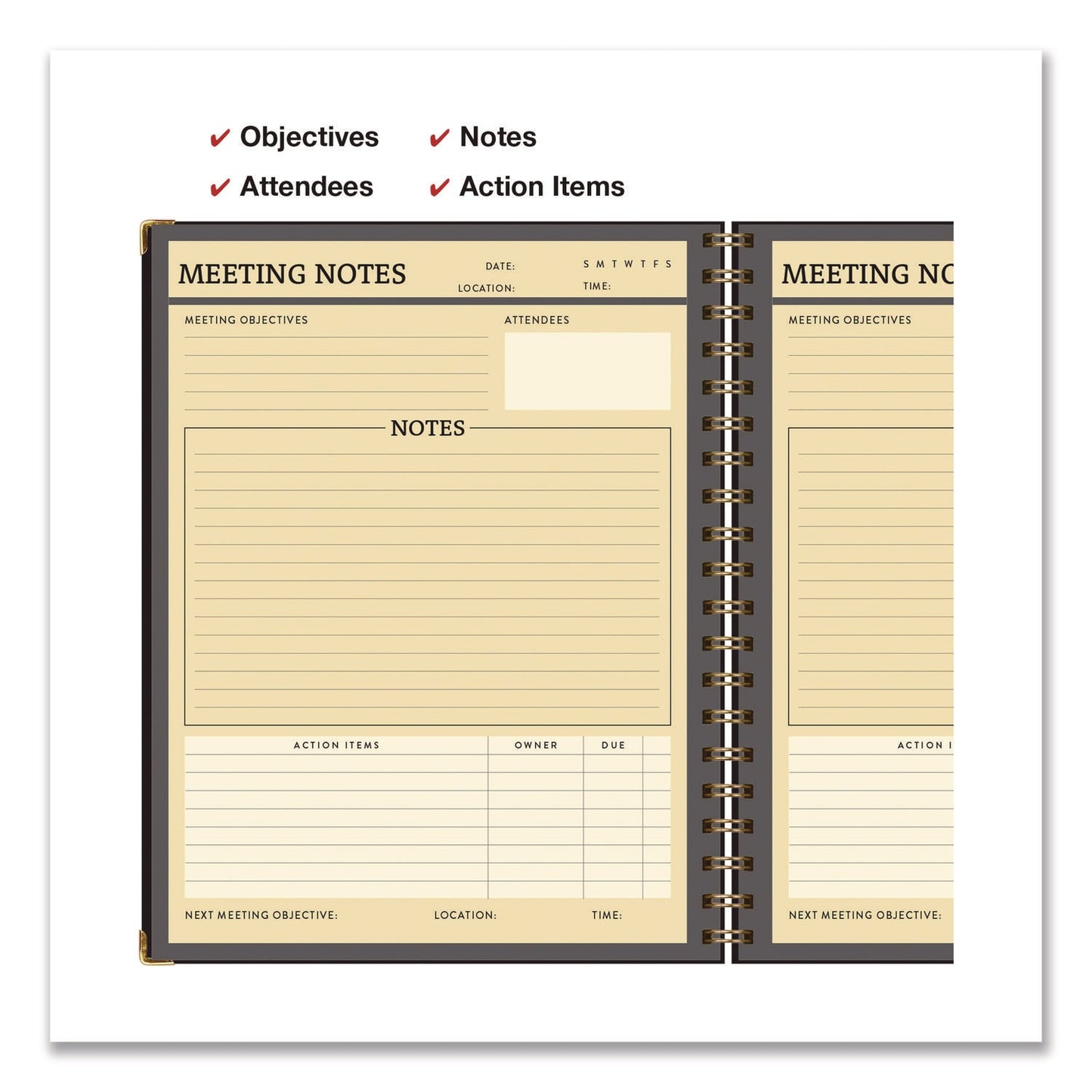 global-printed-products-meeting-notes-book-space-for-up-to-159-meetings-meeting-minutes-notes-format-black-gold-cover-80-11-x-8-5-sheets-gpuspls0118bk_5
