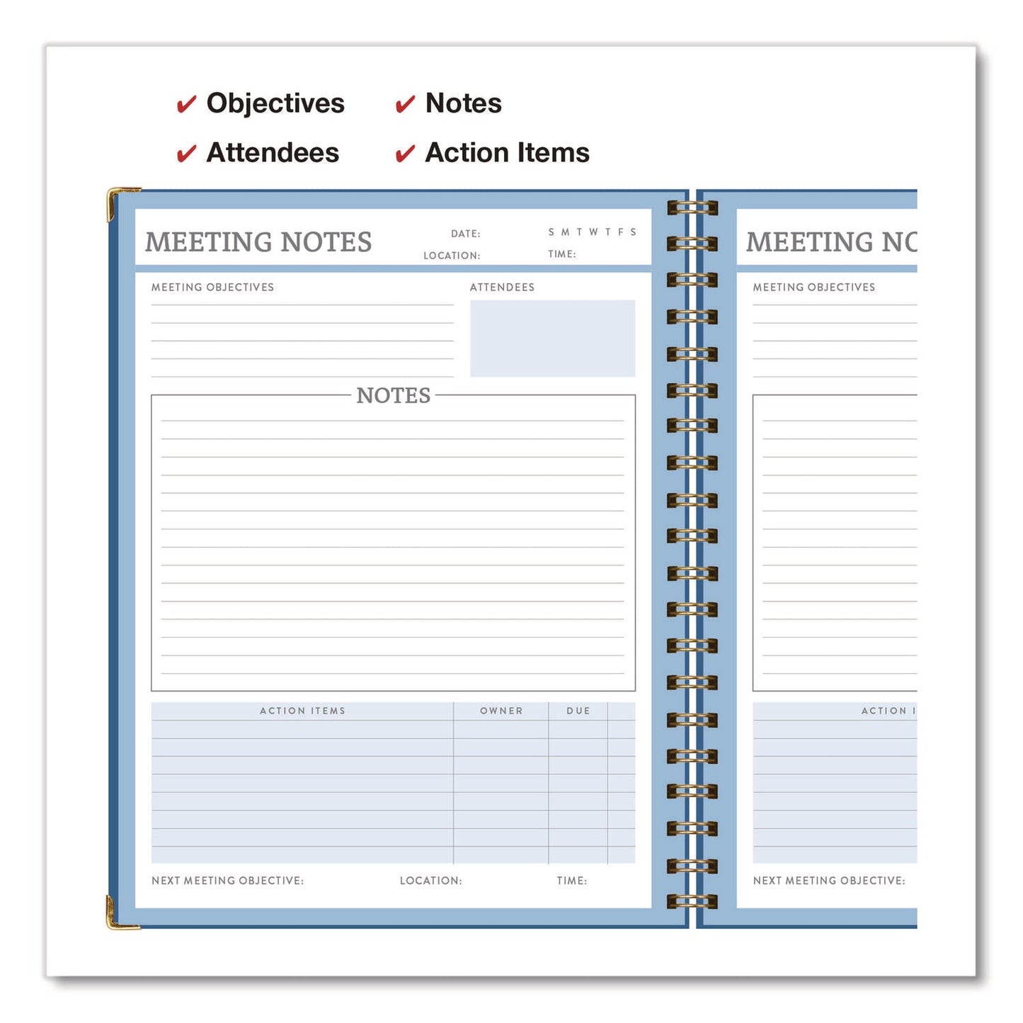 global-printed-products-meeting-notes-book-space-for-up-to-159-meetings-meeting-minutes-notes-format-blue-gold-cover-80-11-x-8-5-sheets-gpuspls0118bl_5