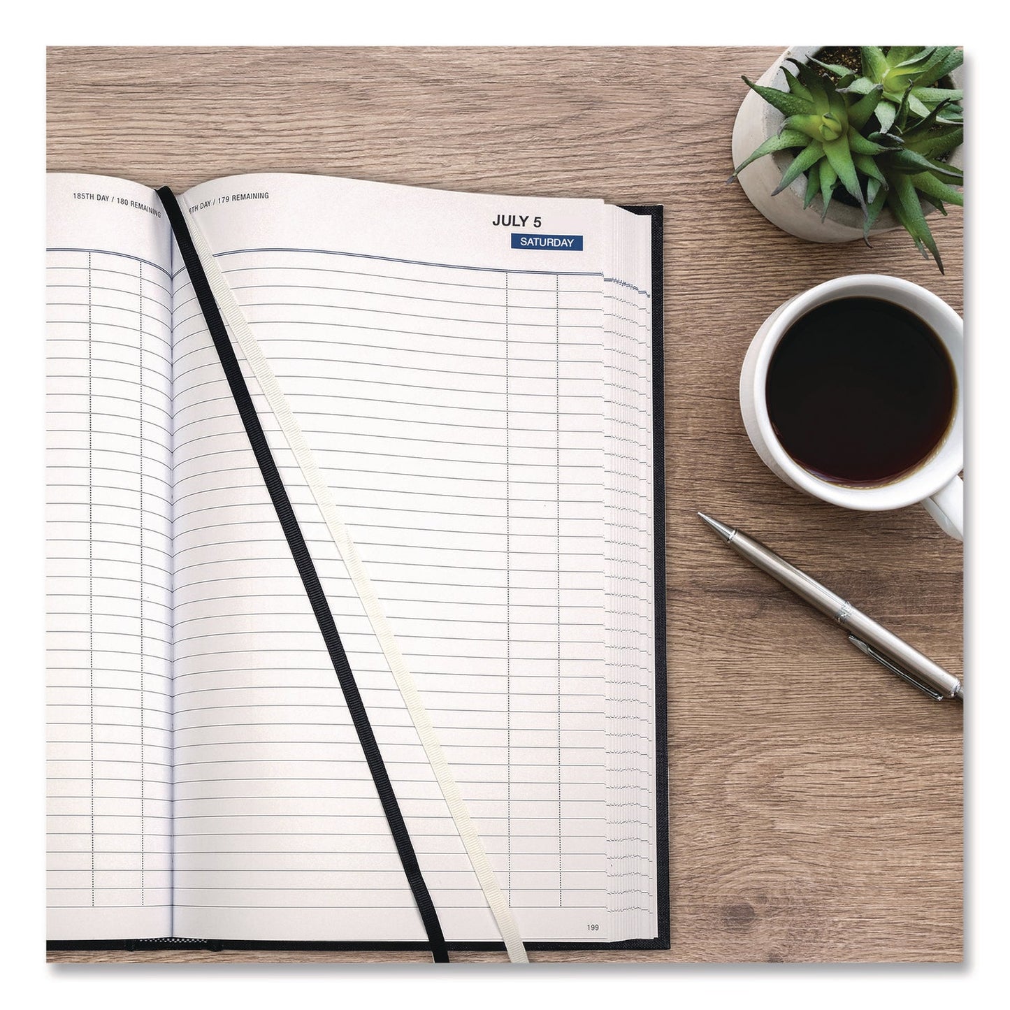 global-printed-products-classic-hardbound-daily-planner-12-5-x-8-black-gold-cover-12-month-jan-to-dec-2025-gpusplssdcy25bk_7