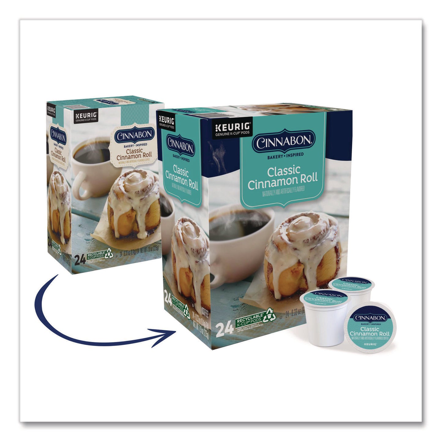 Cinnabon® Cinnabon Classic Cinnamon Roll Coffee K-Cups, 96/Carton (GMT6305CT)