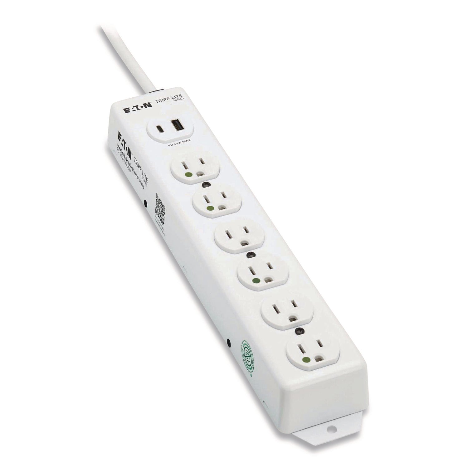 tripp-lite-by-eaton-safe-it-medical-grade-power-strip-with-antimicrobial-protection-6-hospital-grade-outlets-usb-charging-2-ft-cord-white-trpps602hgusb_1