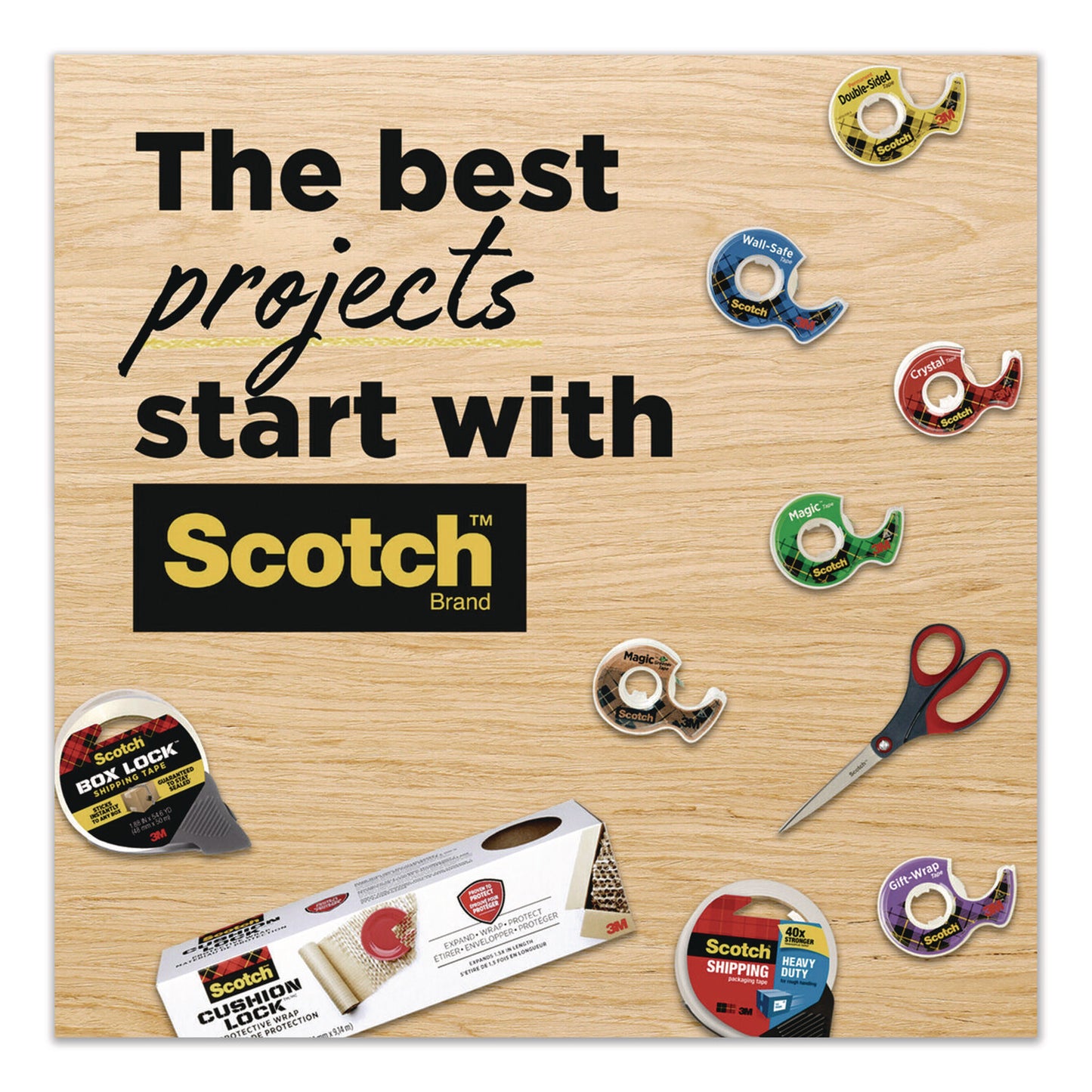 Scotch® Expressions Masking Tape, 3" Core, 0.94" x 20 yds, Tangerine (MMM3437ORG)