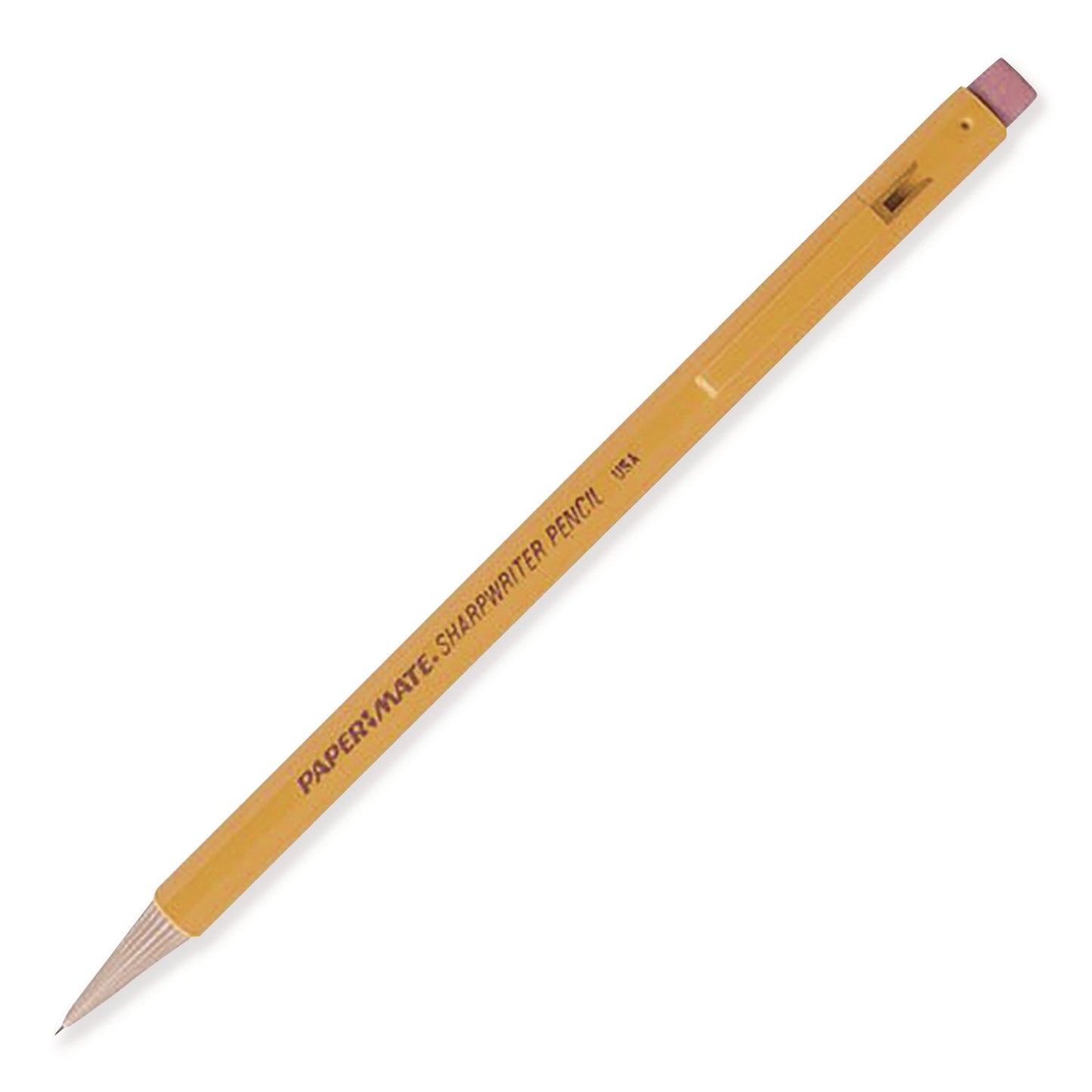 paper-mate-r-sharpwriter-mechanical-pencil-0-7-mm-hb-2-black-lead-classic-yellow-barrel-5-pack-pap30376bpp_4