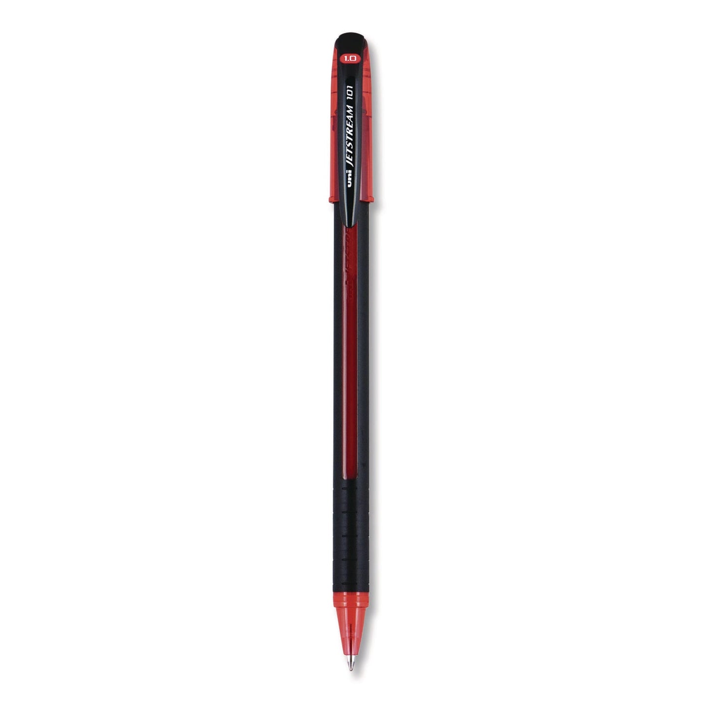 uniball-r-jetstream-101-hybrid-gel-pen-stick-bold-1-mm-red-ink-black-red-barrel-dozen-ubc1768013_3