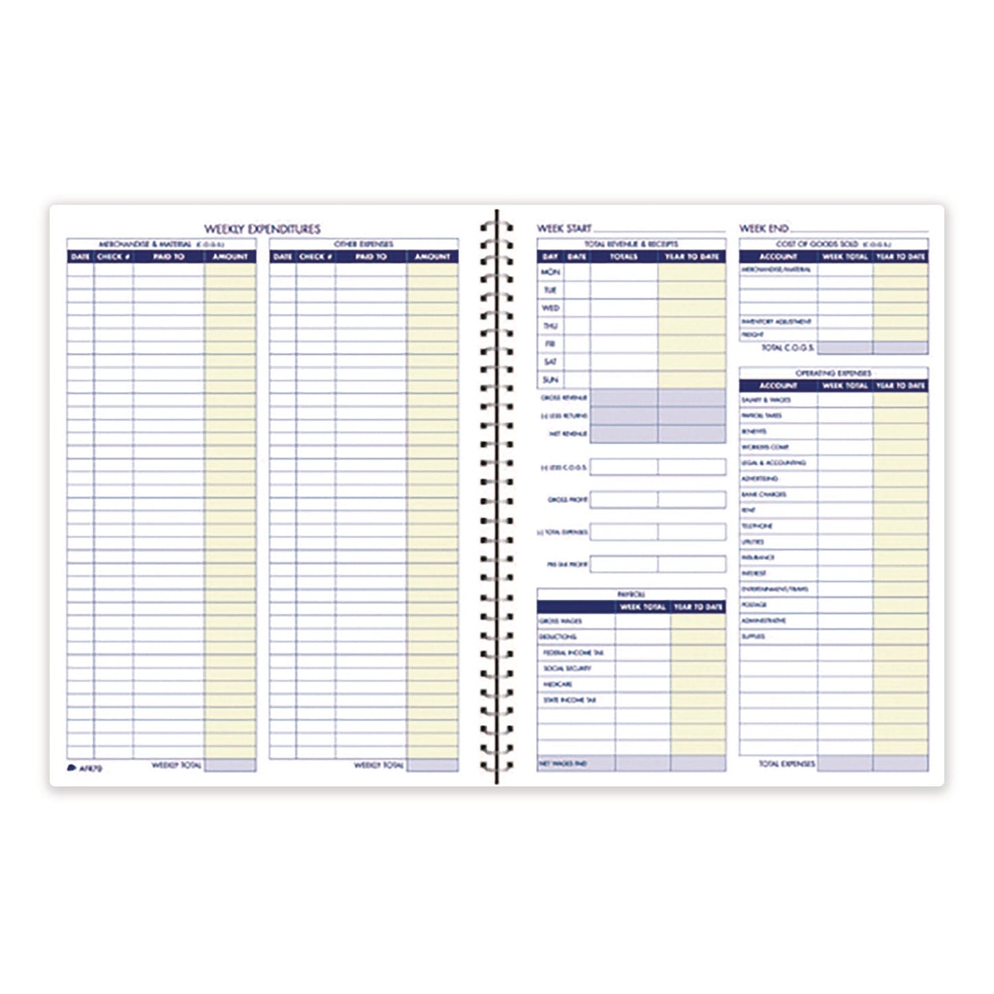 adams-r-weekly-bookkeeping-ledger-columns-vary-by-section-royal-blue-cover-11-x-8-5-sheets-56-sheets-book-abfafr70_2