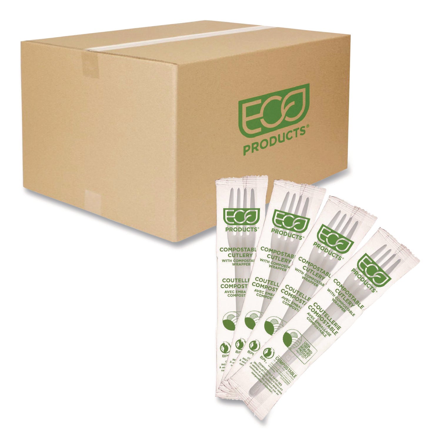 eco-products-r-plantware-cpla-cutlery-individually-wrapped-fork-white-1-000-carton-ecoeps017w_1