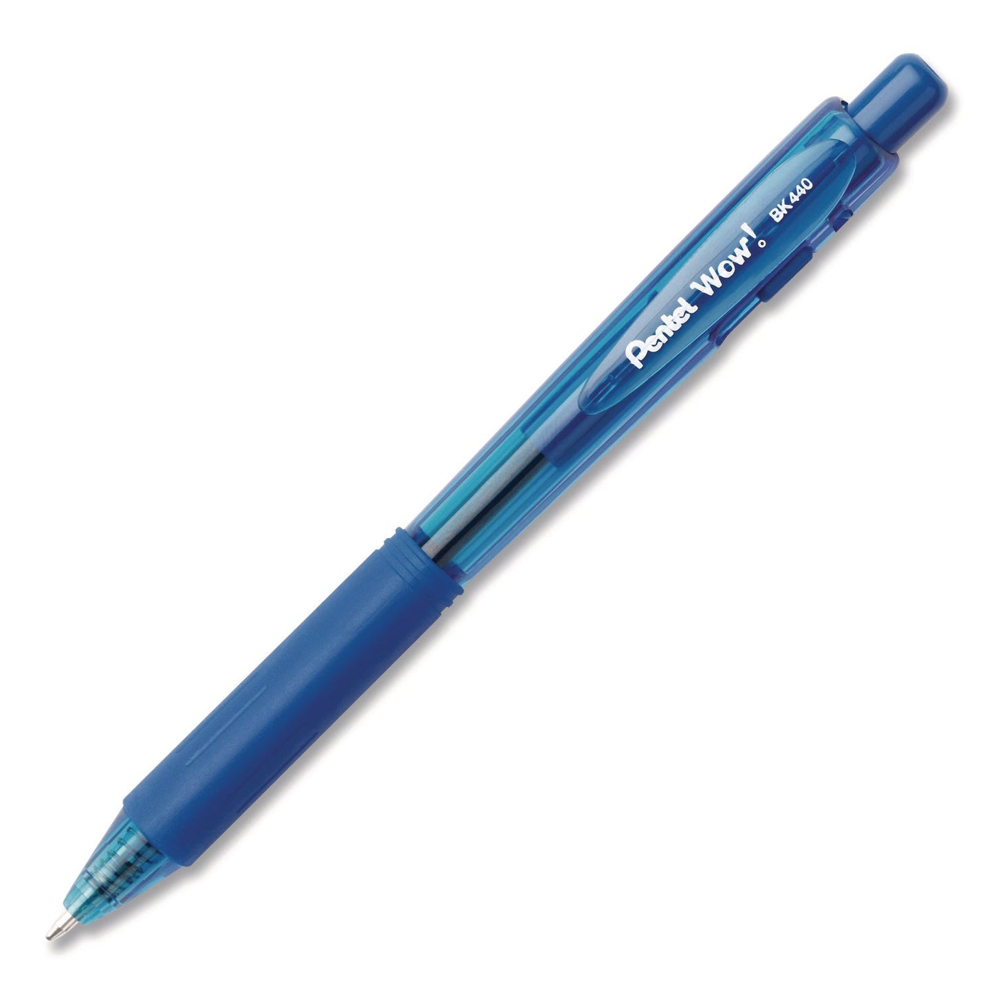 pentel-r-wow-ballpoint-pen-retractable-medium-0-7-mm-blue-ink-translucent-blue-blue-barrel-18-pack-penbk440bp18cpk_2