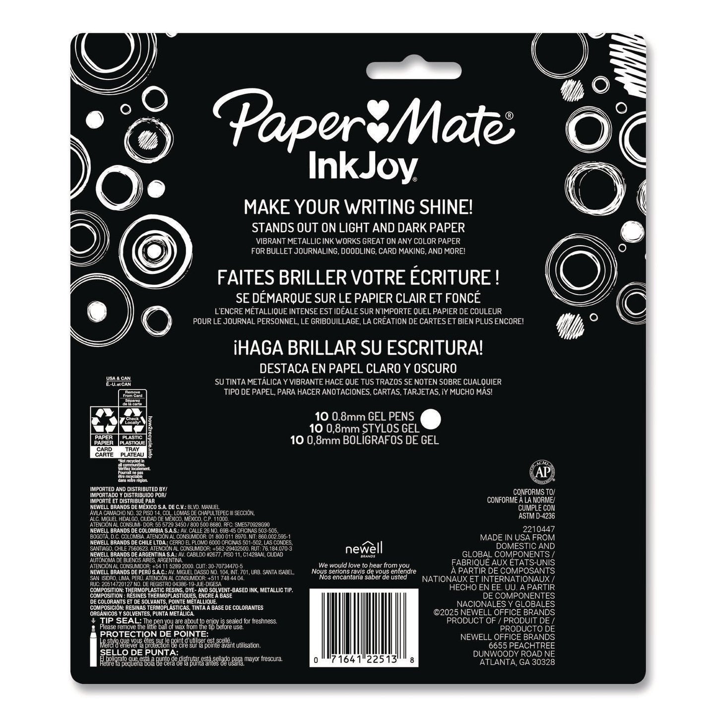 paper-mate-r-inkjoy-metallic-gel-pen-retractable-medium-0-8-mm-assorted-ink-assorted-barrel-10-pack-san2208638_6