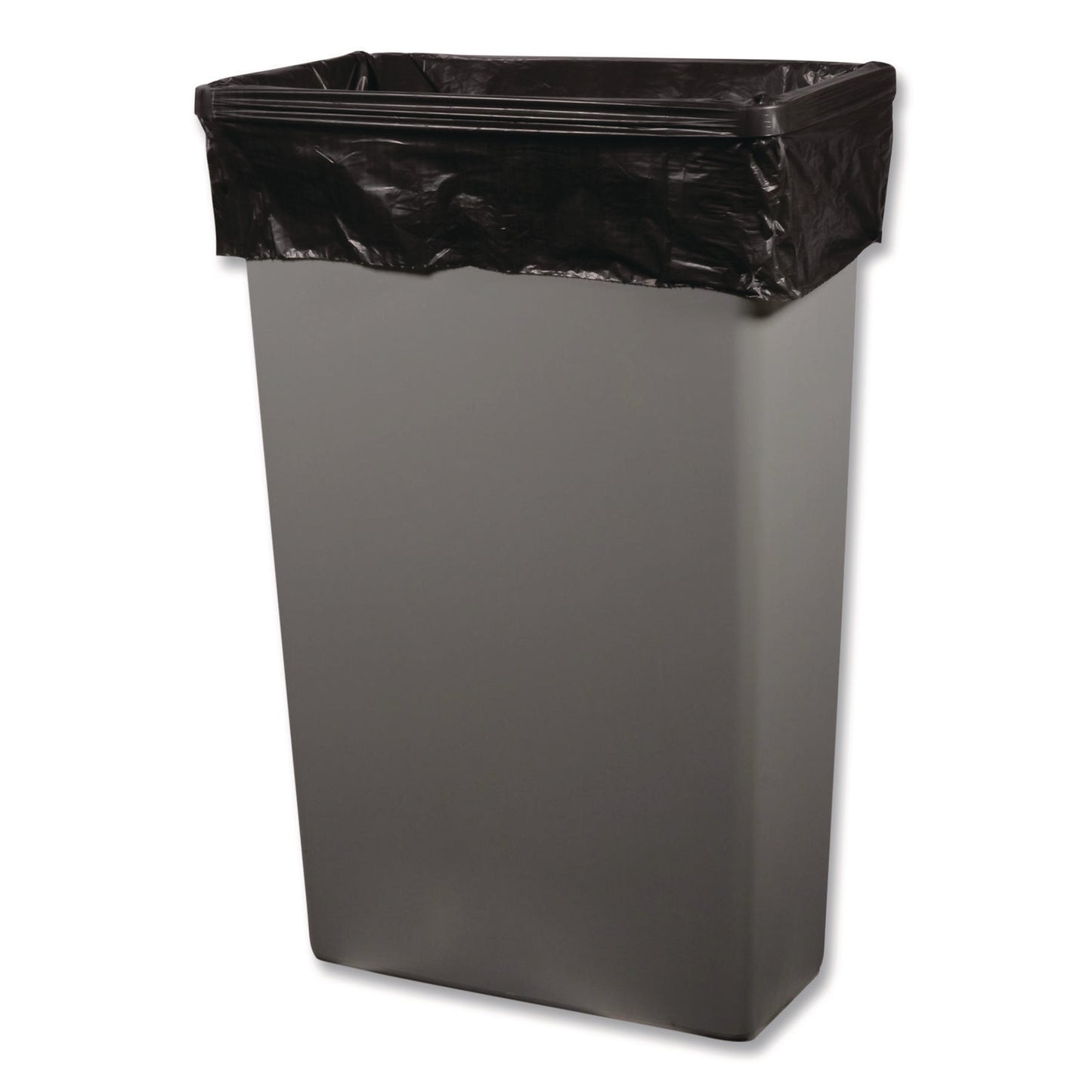 Heritage High-Density Waste Can Liners, 33 gal, 16 mic, 33 x 40, Black, Roll, 250/Carton (HERZ6640VKR01)