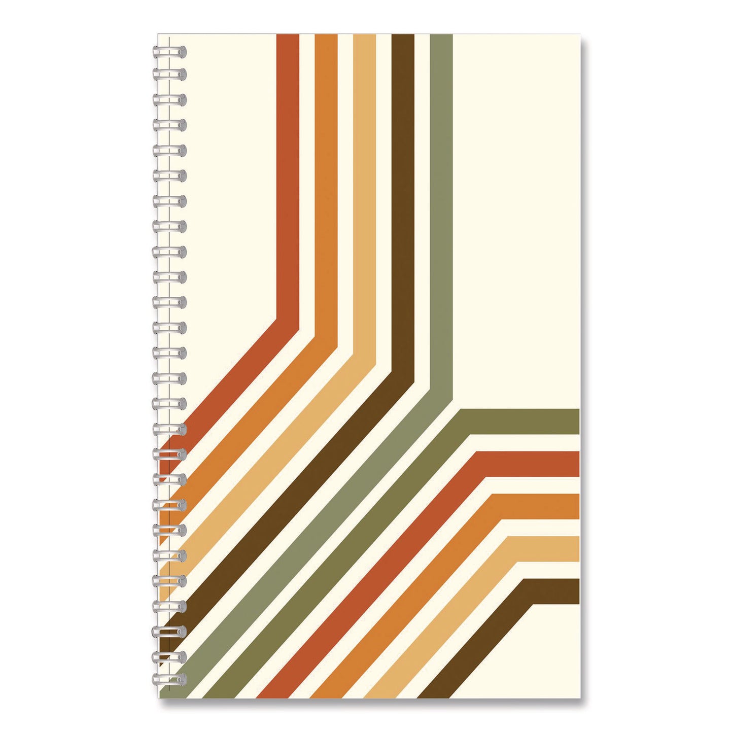 House of Doolittle™ Recycled Non-Dated Monthly/Weekly Planner, 70's Stripes, Multicolor Cover, Undated (HOD212142)