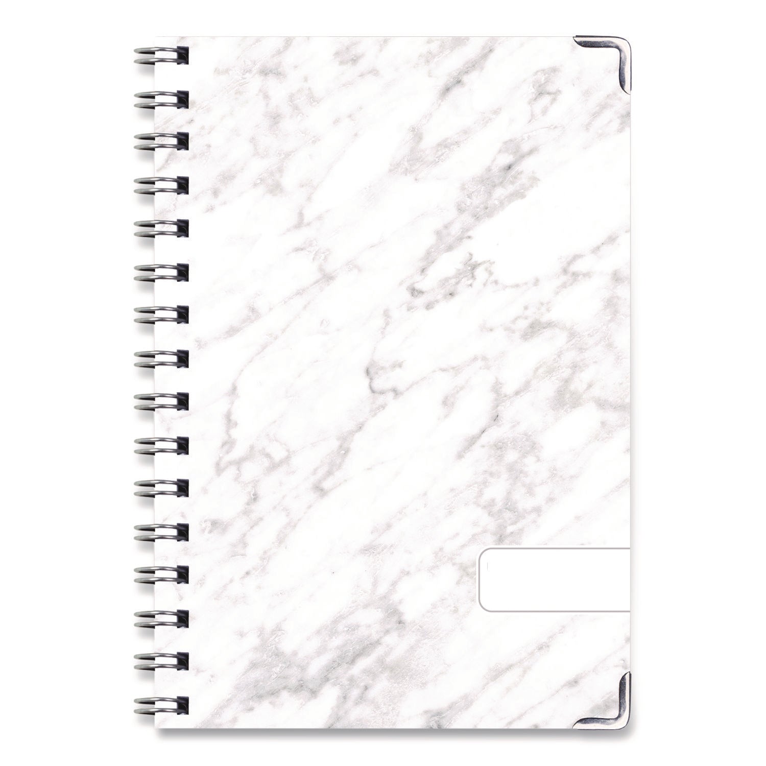 global-printed-products-marble-weekly-monthly-planner-marble-stone-artwork-8-x-5-5-white-gray-silver-cover-14-month-nov-2024-to-dec-2025-gpuspls255804_1