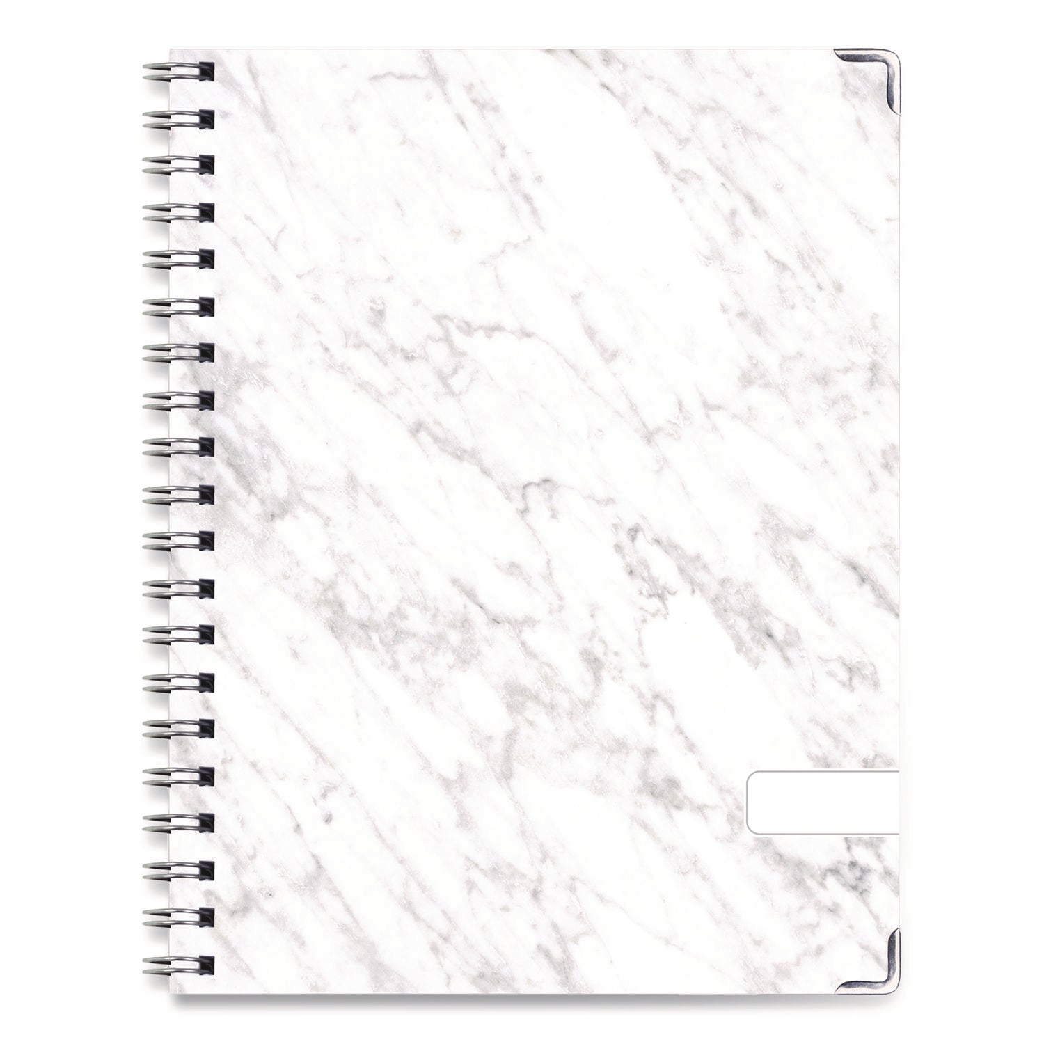 global-printed-products-marble-weekly-monthly-planner-marble-stone-artwork-11-x-8-5-white-gray-silver-cover-14-month-nov-2024-to-dec-2025-gpuspls25851106_1