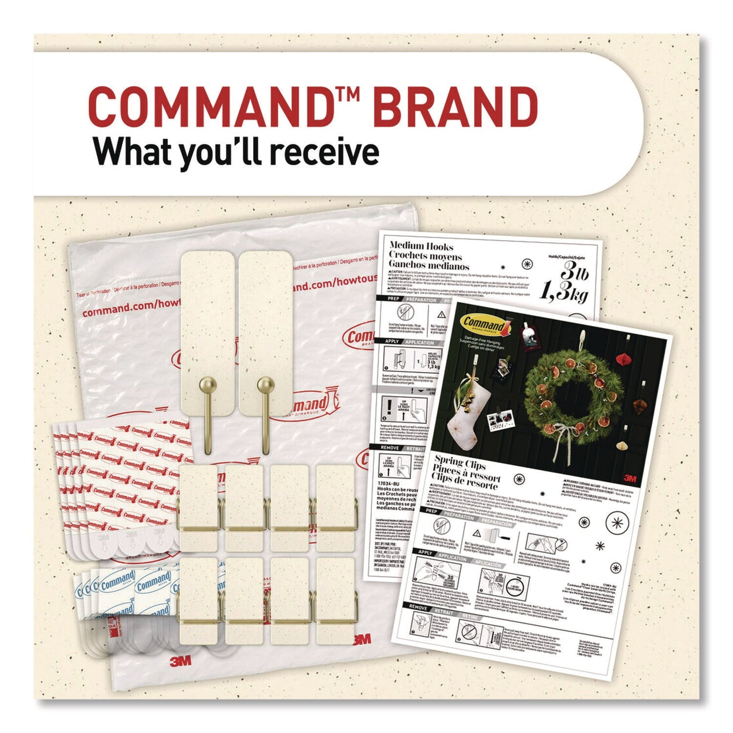 command-limited-edition-hooks-and-clips-vanilla-bean-3-lb-capacity-2-hooks-8-clips-and-12-strips-pack-mmmvbmhp10esf_3