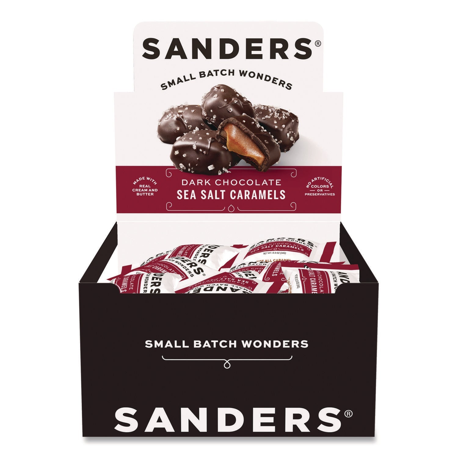sanders-r-small-batch-wonders-snack-size-dark-chocolate-sea-salt-caramels-0-5-oz-individually-wrapped-48-box-ndekar04002_1