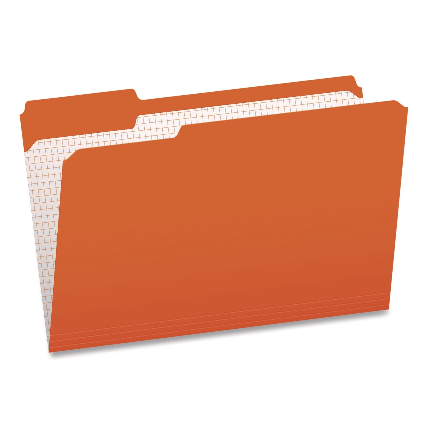 pendaflex®-colored-file-folders-with-grid-ruled-interiors-1-3-cut-assorted-positions-legal-size-bright-orange-white-100-box-pfxr15313ora_1