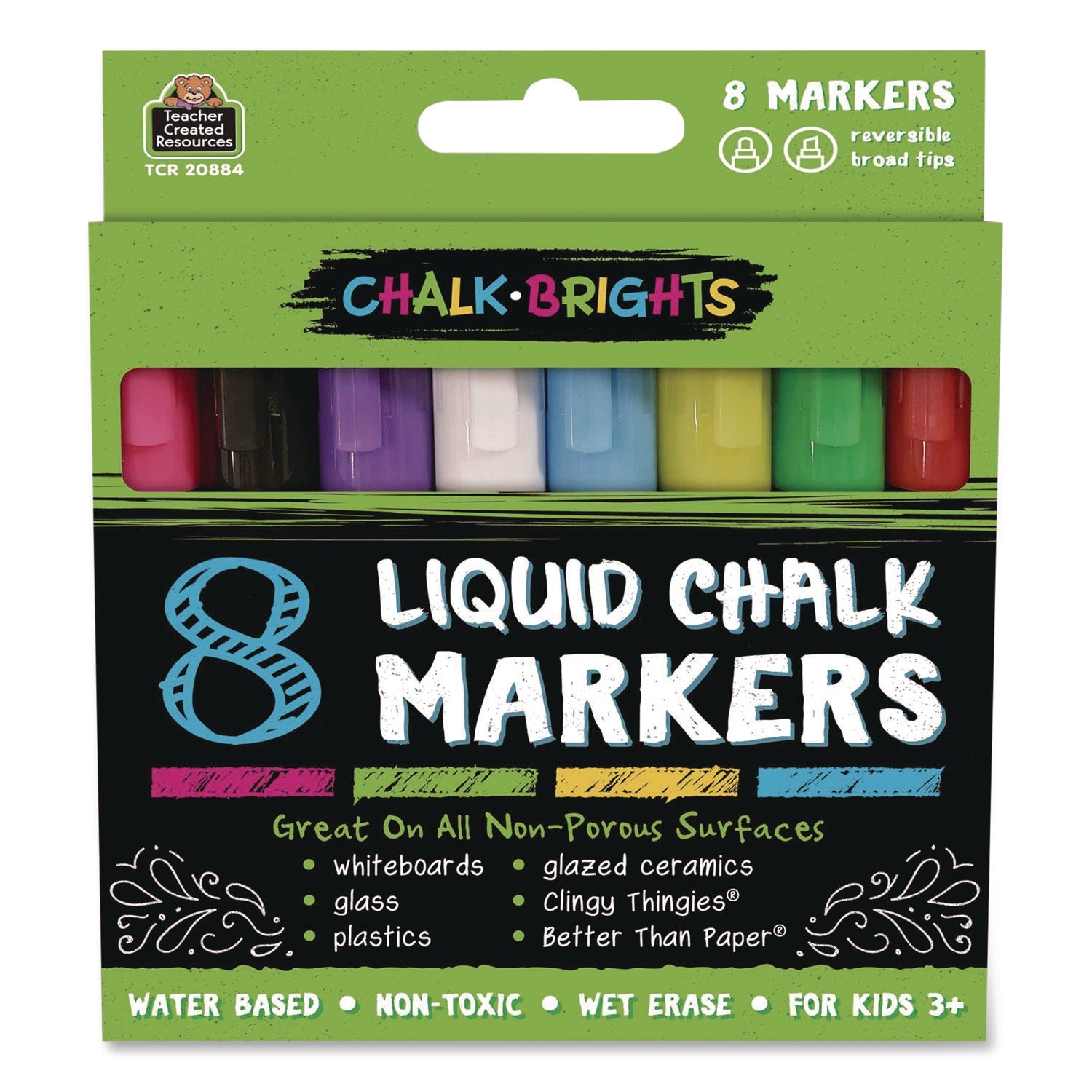 teacher-created-resources-chalk-brights-liquid-chalk-markers-broad-reversible-bullet-chisel-tips-assorted-colors-8-pack-tcr20884_1