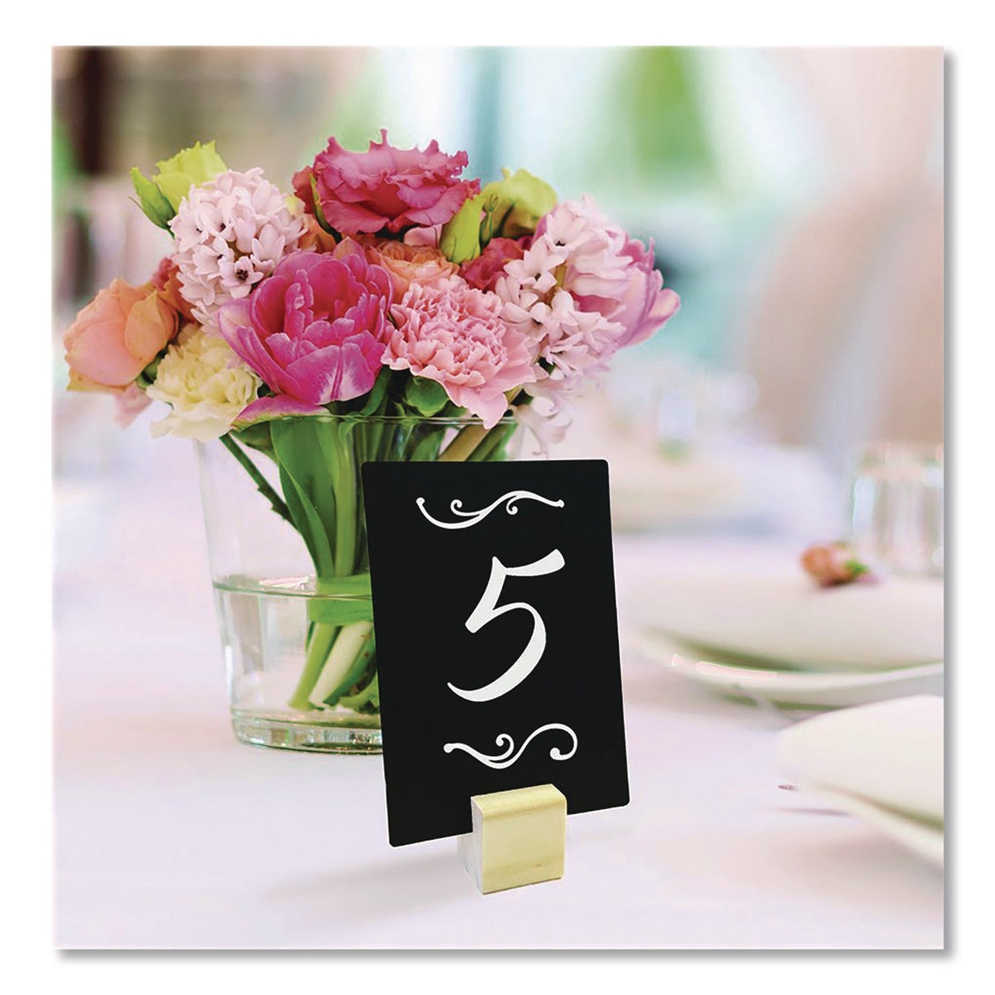 excello-global-products®-tabletop-chalkboard-tag-black-surface-teak-wood-holder-3-x-4-6-pack-exoegphd0508s_2